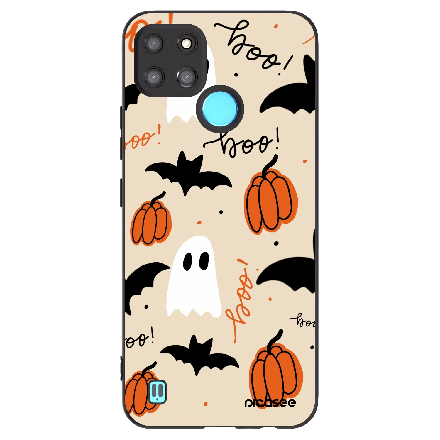 Picasee silikonowe czarne etui na Realme C21Y - Halloween 26