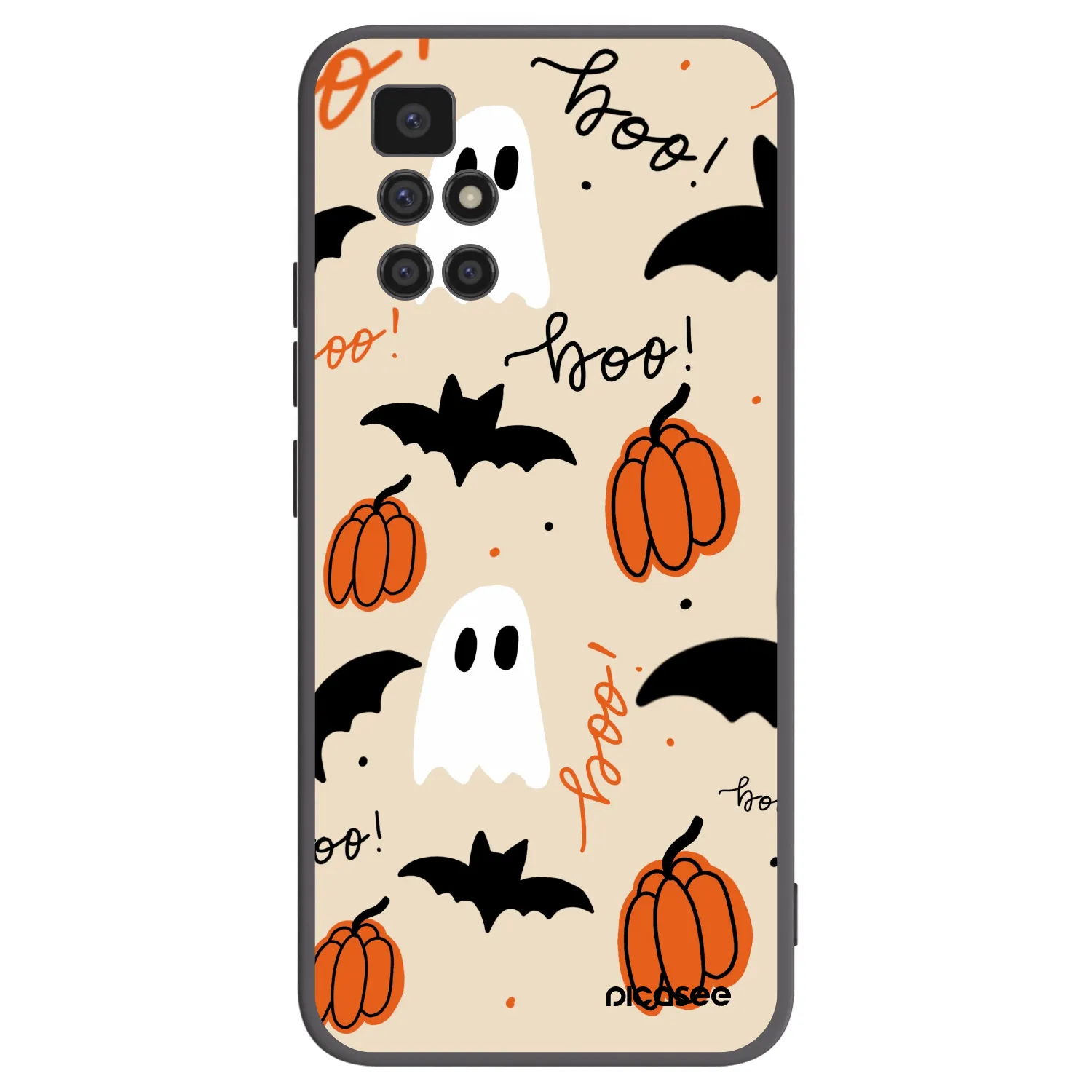 Picasee silikonowe czarne etui na Xiaomi Redmi 10 (2022) - Halloween 26