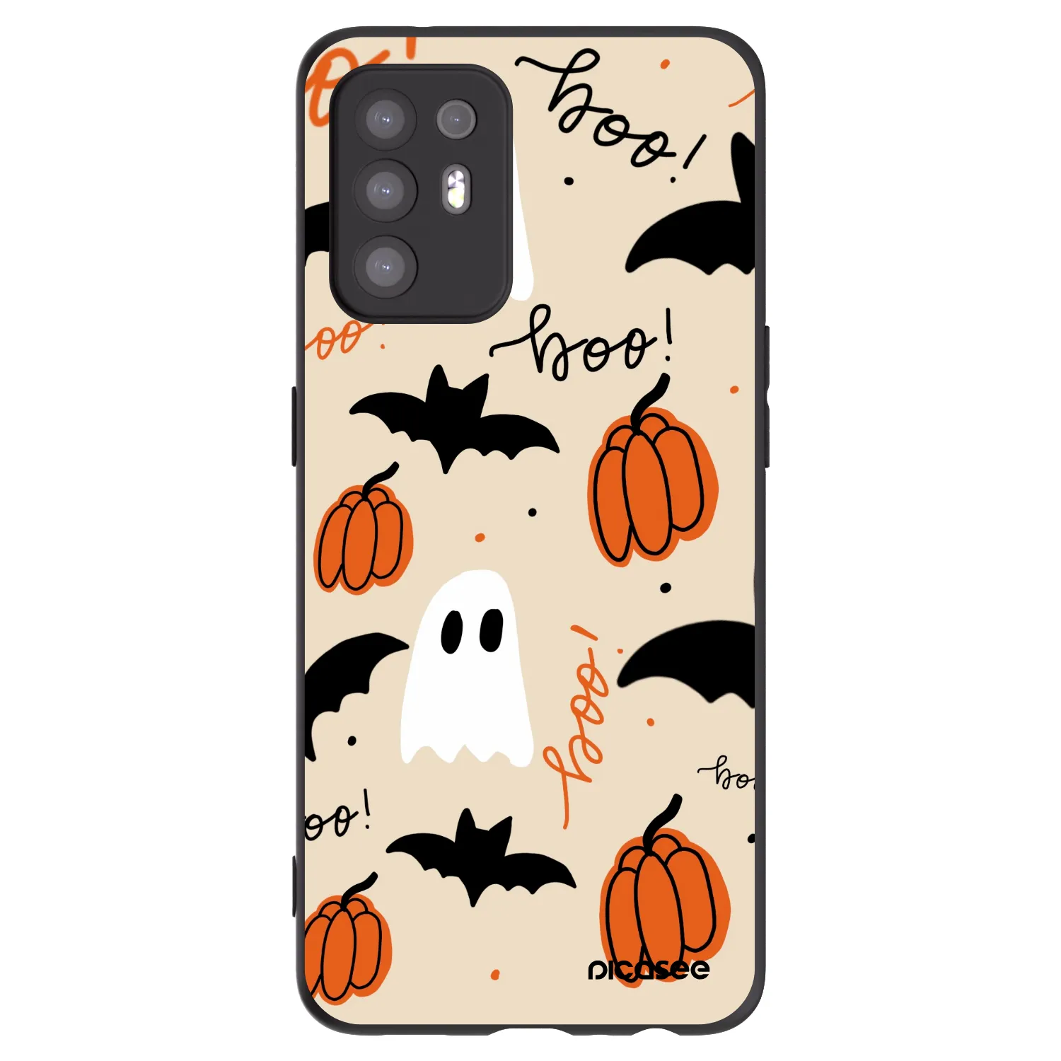 Picasee silikonowe czarne etui na OPPO A94 5G - Halloween 26