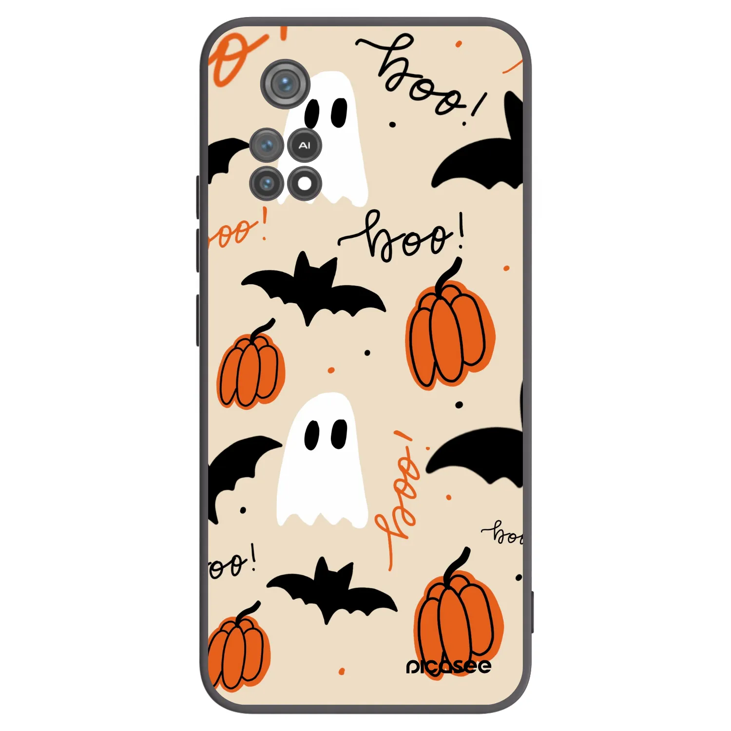 Picasee silikonowe czarne etui na Xiaomi Poco M4 Pro - Halloween 26