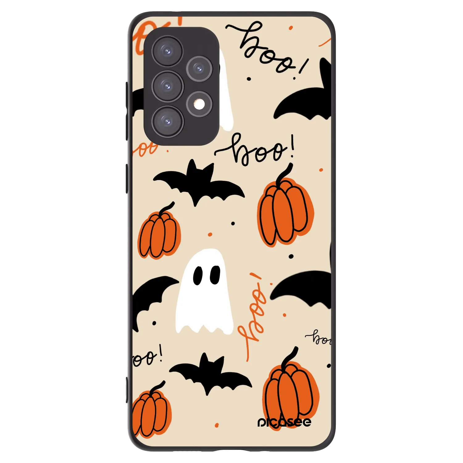 Picasee silikonowe czarne etui na Samsung Galaxy A73 5G - Halloween 26
