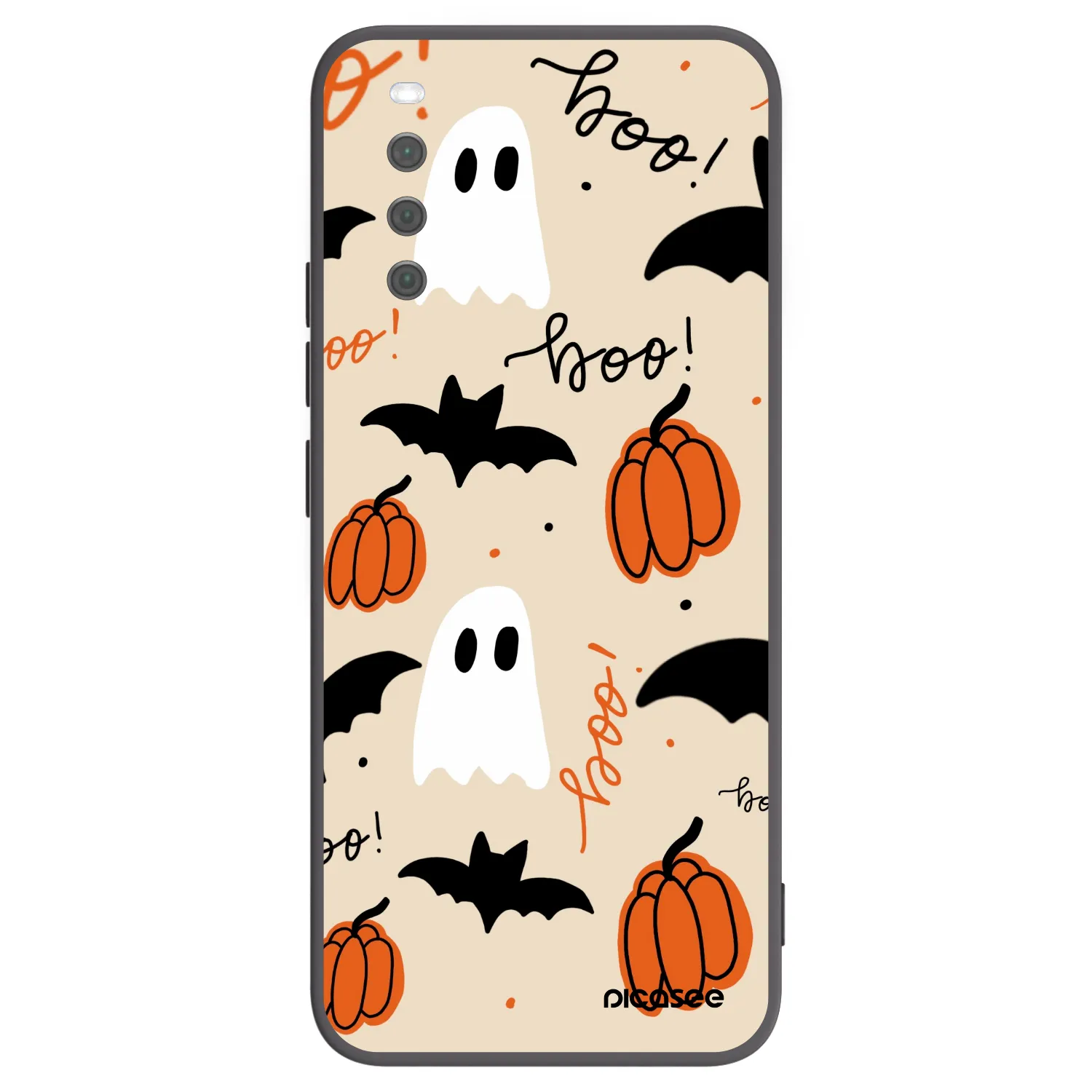 Picasee silikonowe czarne etui na Sony Xperia 10 III - Halloween 26
