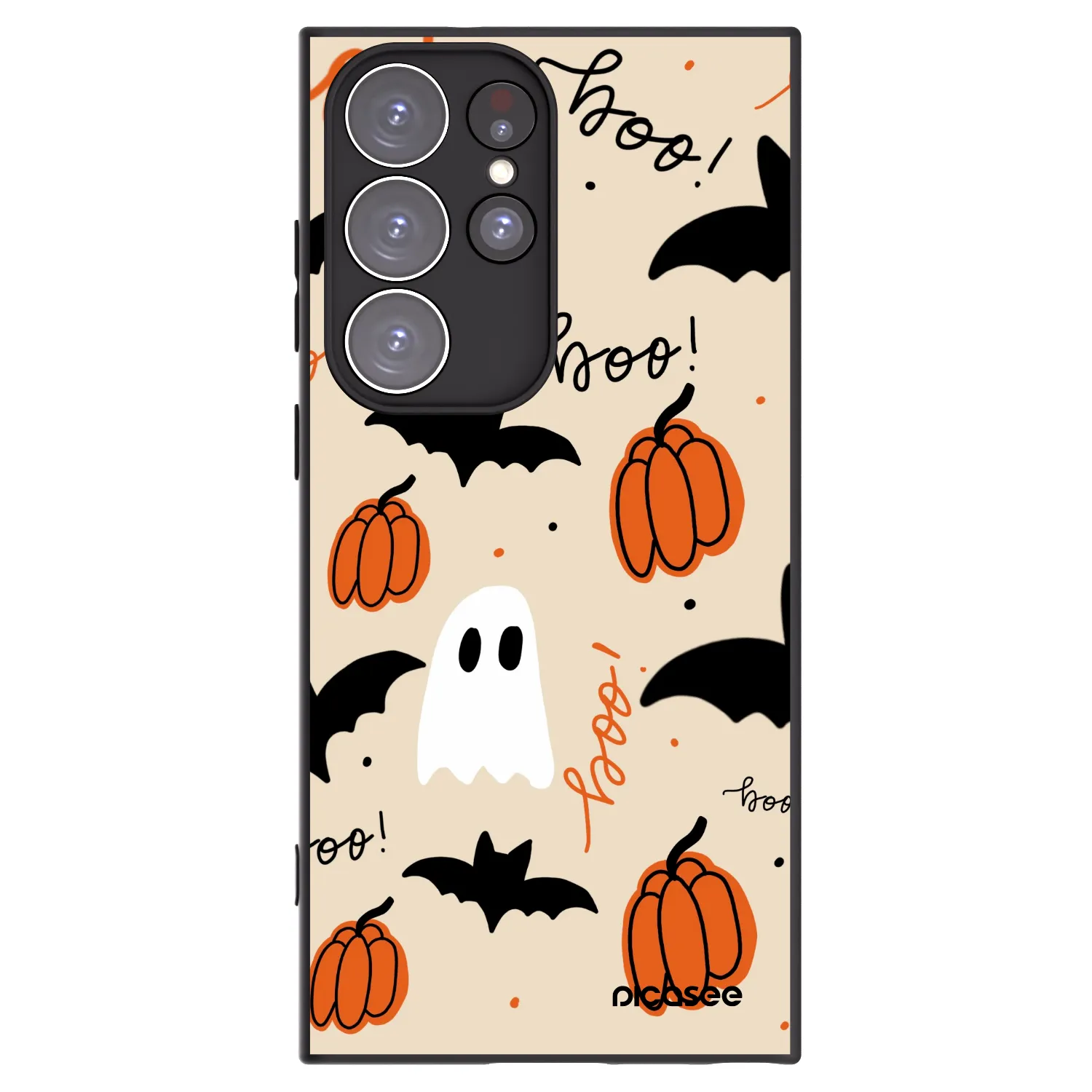 Picasee silikonowe czarne etui na Samsung Galaxy S23 Ultra 5G - Halloween 26
