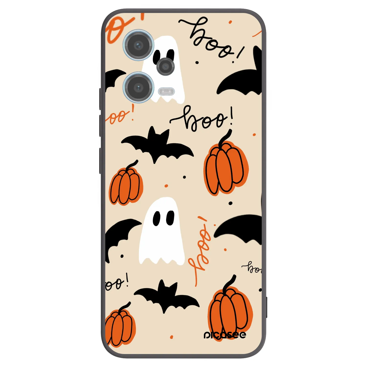 Picasee silikonowe czarne etui na Xiaomi Redmi Note 12 5G - Halloween 26