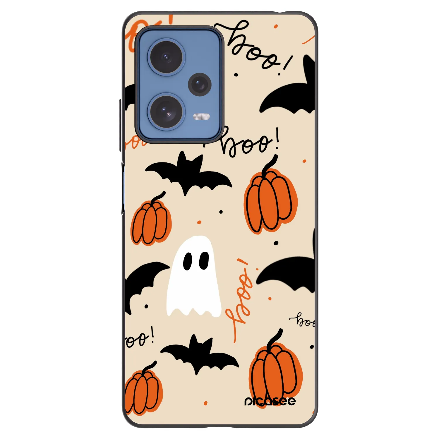 Picasee silikonowe czarne etui na Xiaomi Redmi Note 12 Pro 5G - Halloween 26