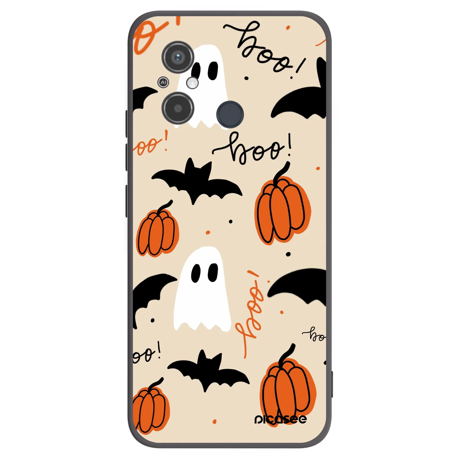 Picasee silikonowe czarne etui na Xiaomi Redmi 12C - Halloween 26