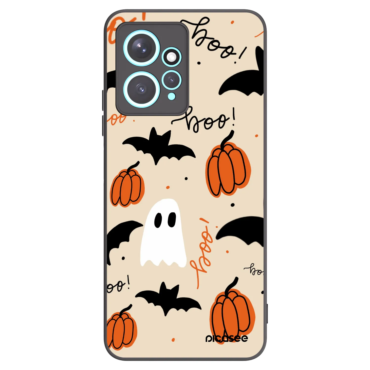 Picasee silikonowe czarne etui na Xiaomi Redmi Note 12 4G - Halloween 26