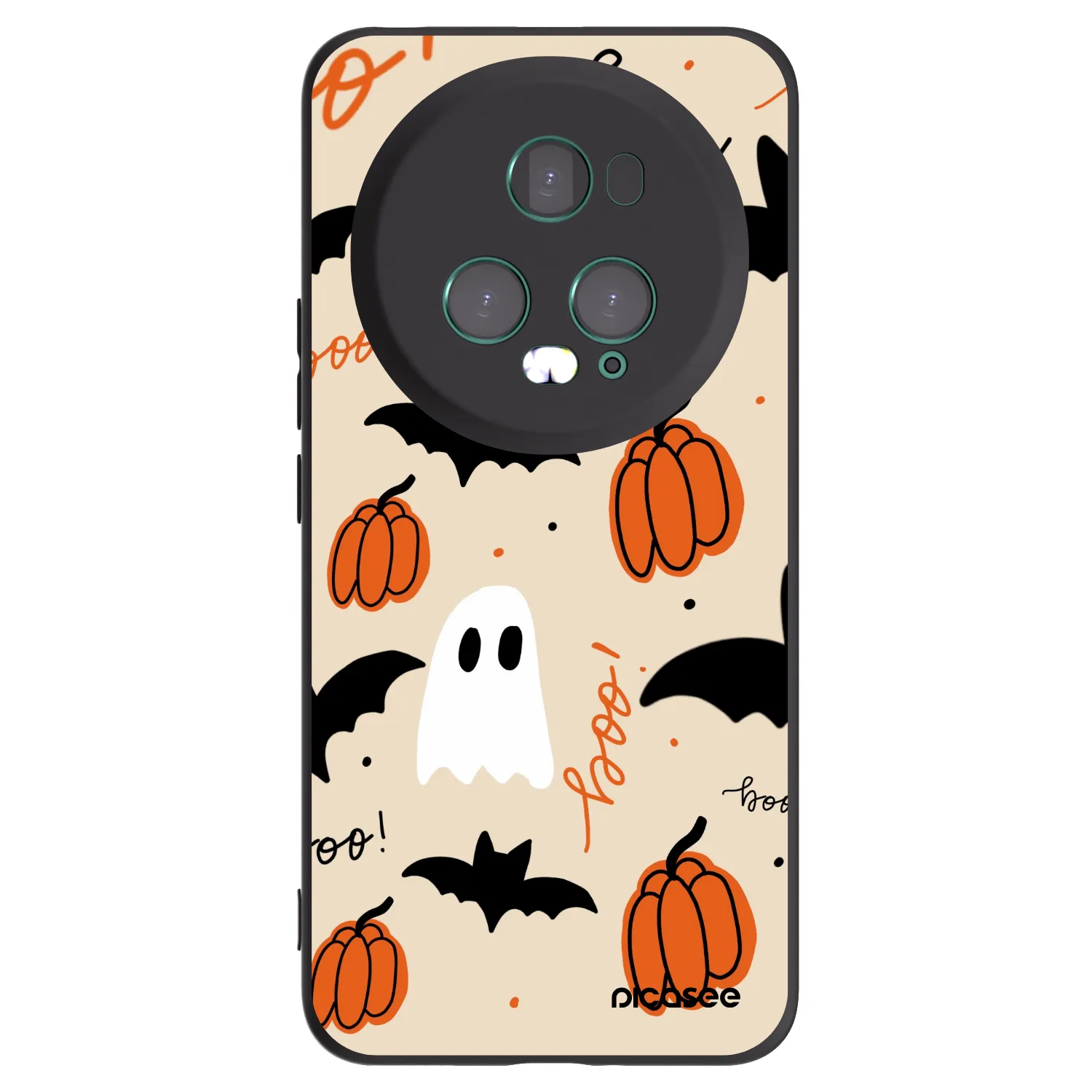 Picasee silikonowe czarne etui na Honor Magic5 Pro - Halloween 26