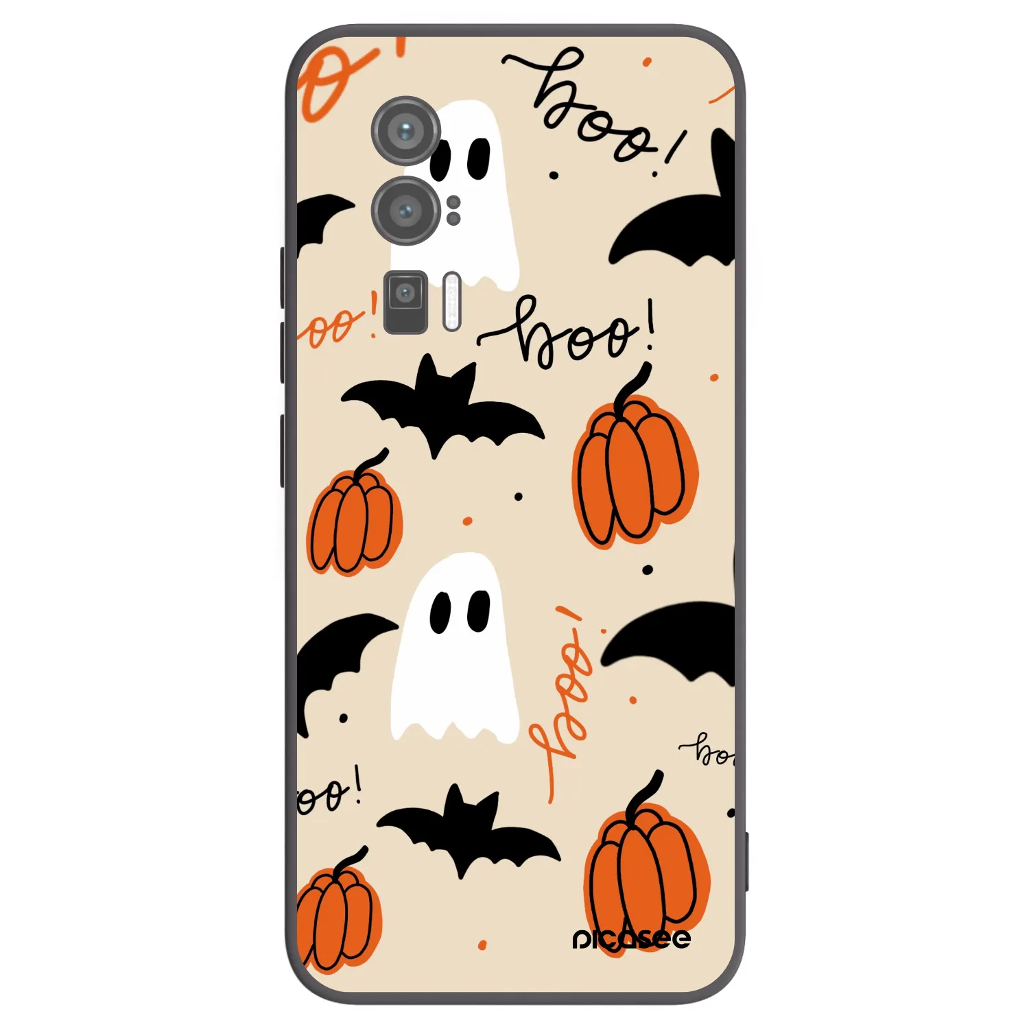 Picasee silikonowe czarne etui na Xiaomi Poco F5 Pro 5G - Halloween 26