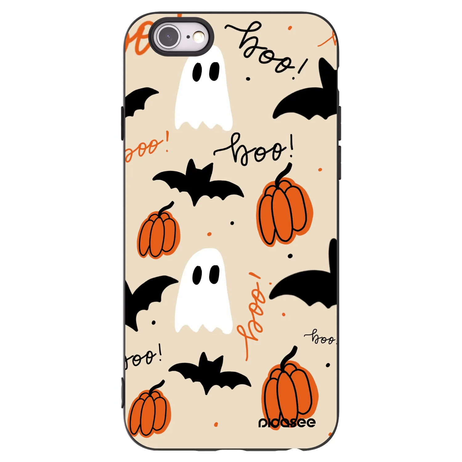 Picasee silikonowe czarne etui na Apple iPhone 6/6S - Halloween 26