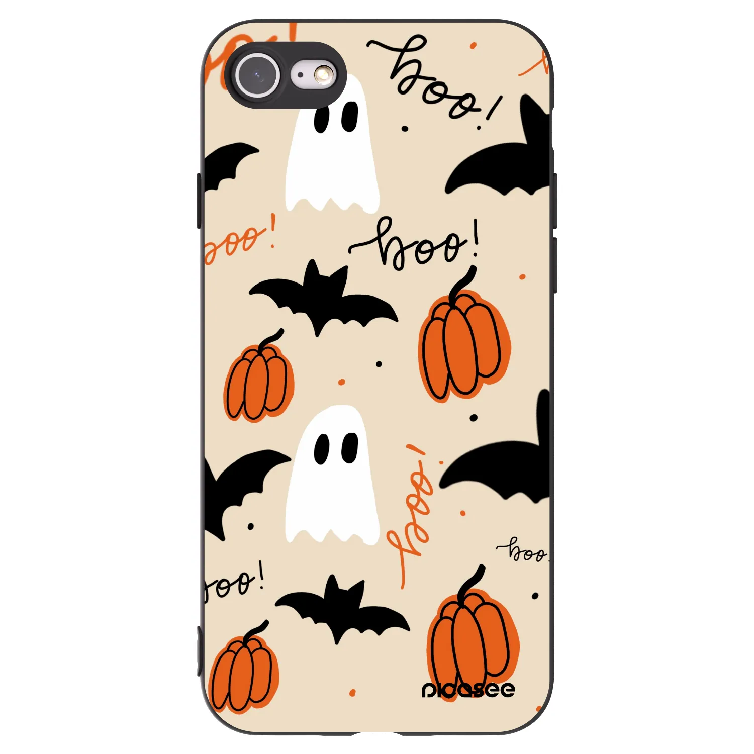 Picasee silikonowe czarne etui na Apple iPhone 7 - Halloween 26