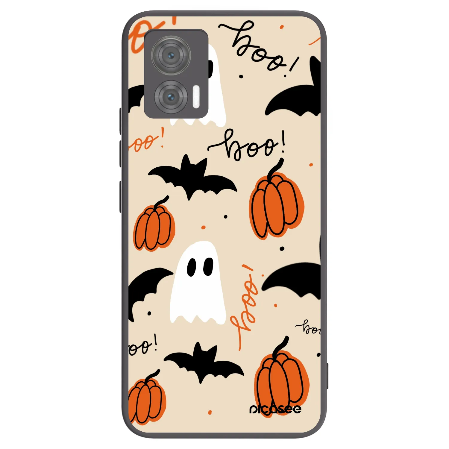 Picasee silikonowe czarne etui na Motorola Edge 30 Neo - Halloween 26