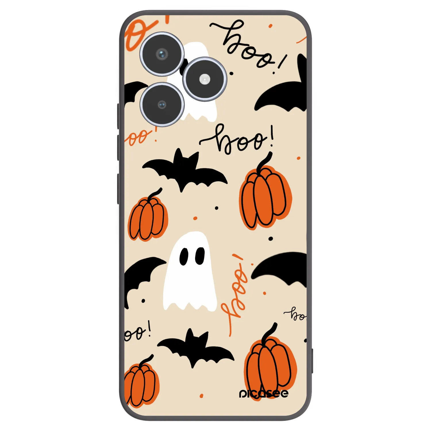 Picasee silikonowe czarne etui na Realme C53 - Halloween 26