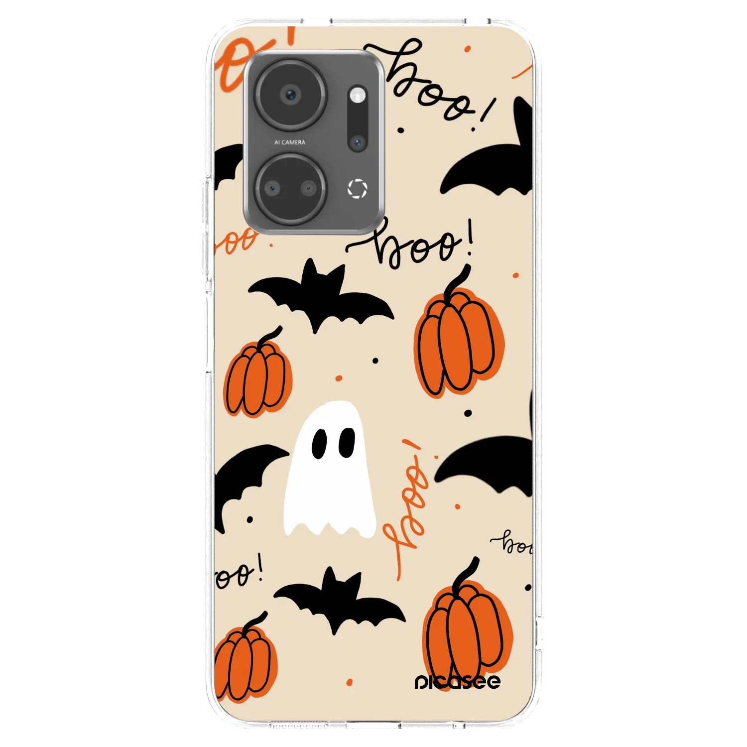 Picasee silikonowe przeźroczyste etui na Honor X7a - Halloween 26
