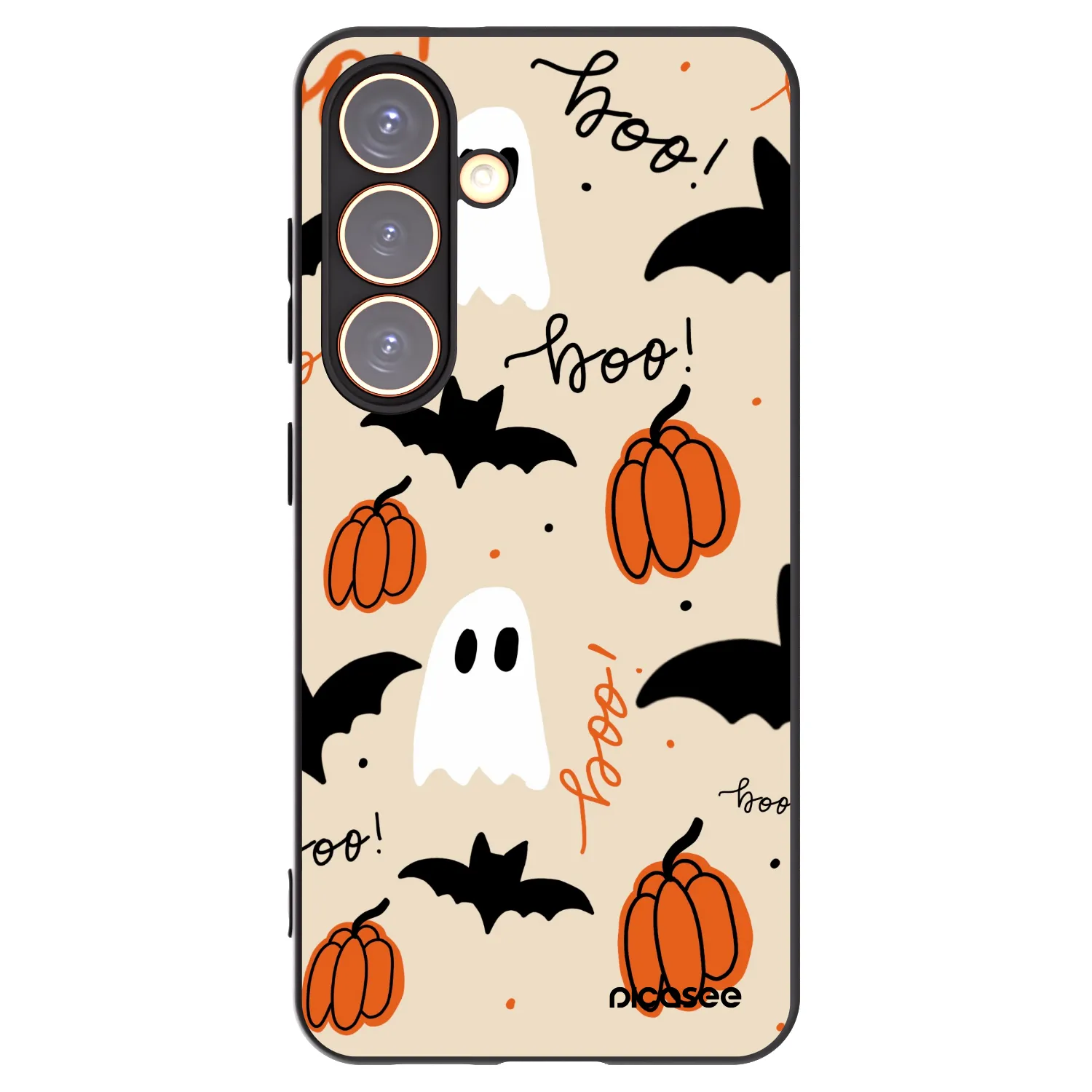 Picasee silikonowe czarne etui na Samsung Galaxy S24 S921B 5G - Halloween 26