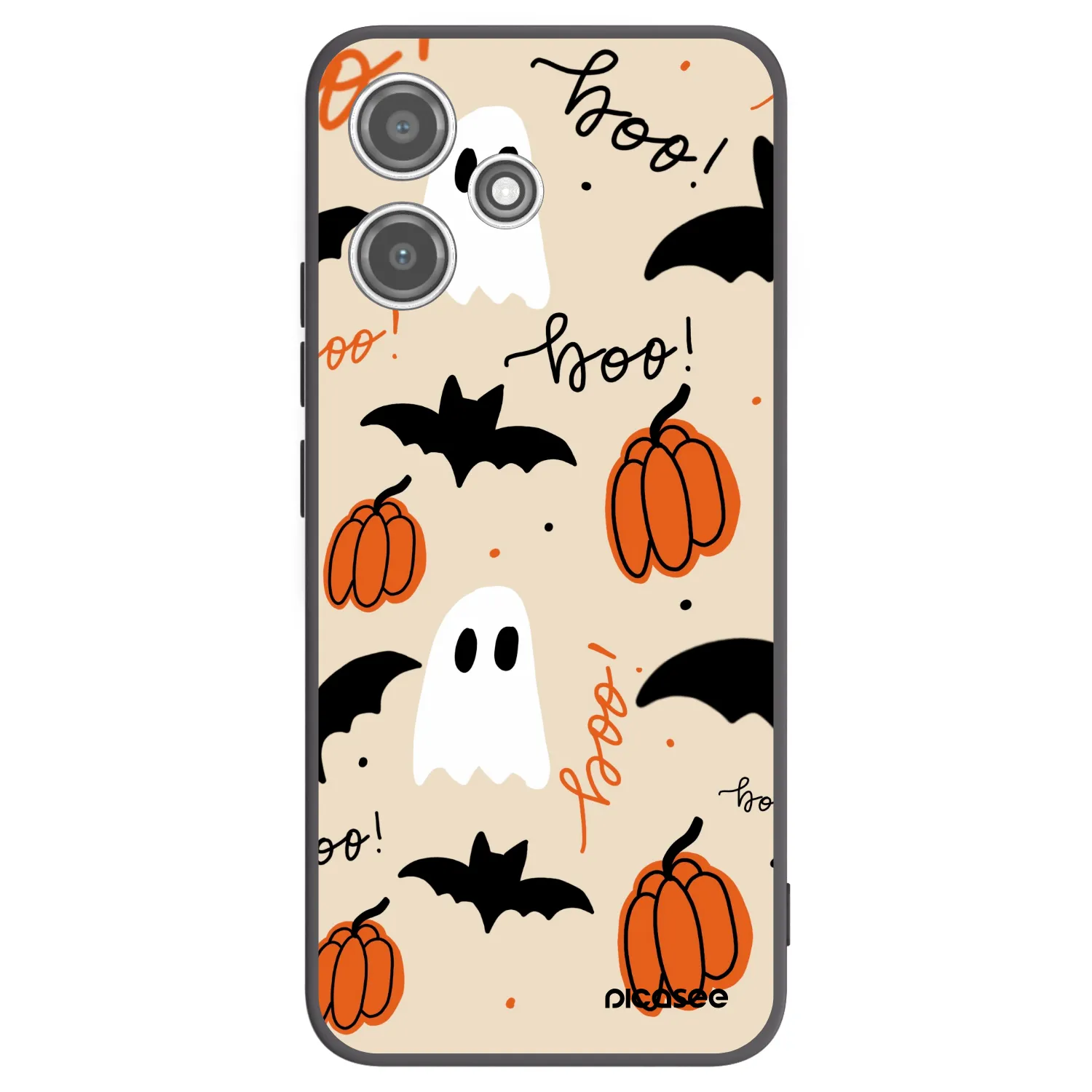 Picasee silikonowe czarne etui na Xiaomi Redmi 12 5G - Halloween 26