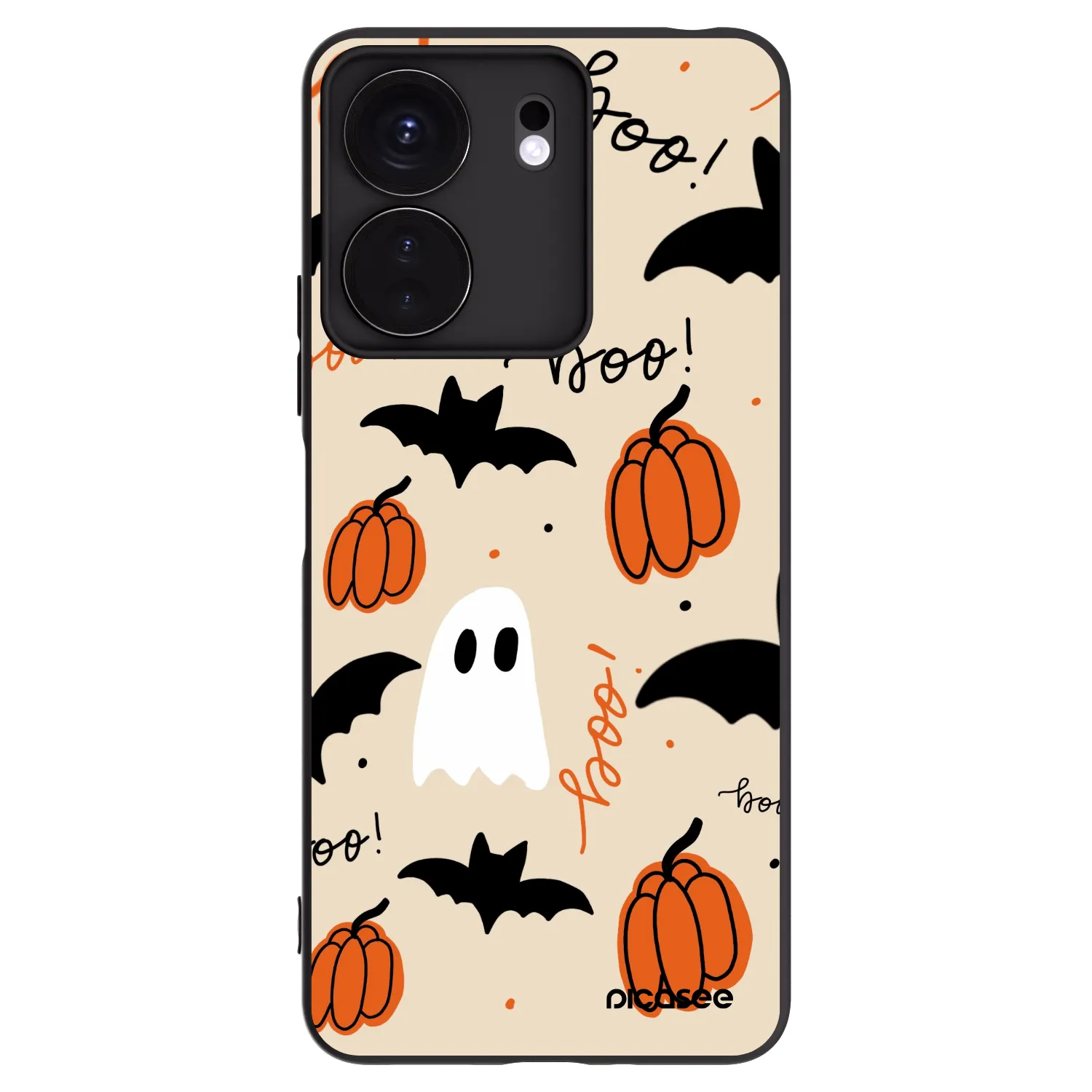 Picasee silikonowe czarne etui na Xiaomi Redmi 13C 4G - Halloween 26