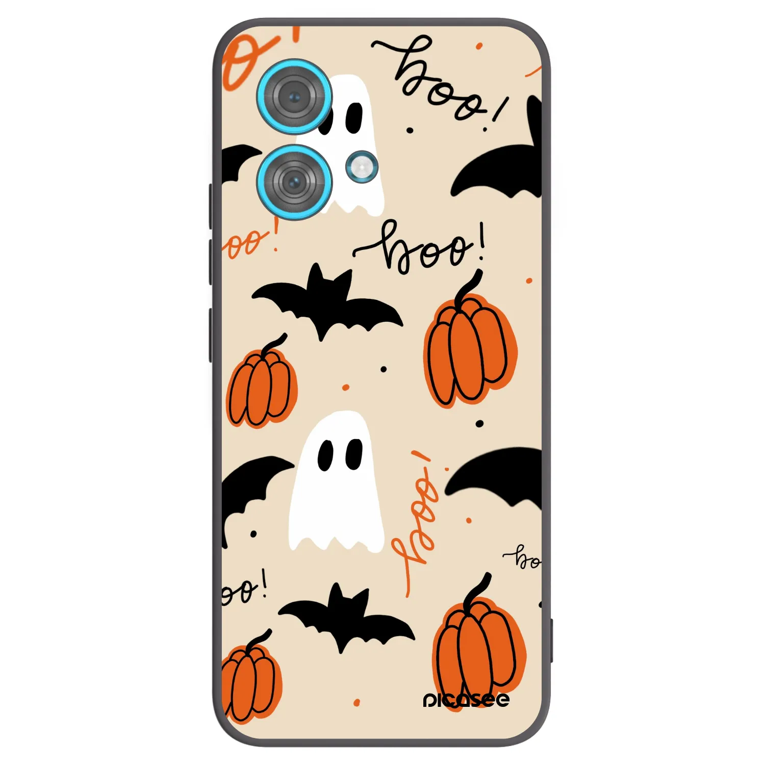Picasee silikonowe czarne etui na Motorola Edge 40 Neo - Halloween 26