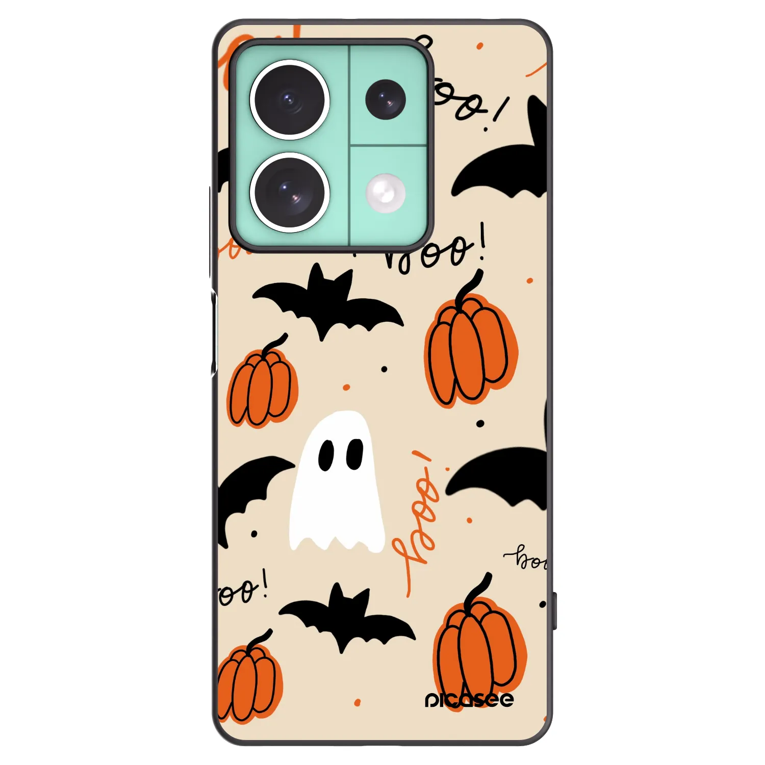 Picasee silikonowe czarne etui na Xiaomi Redmi Note 13 5G - Halloween 26