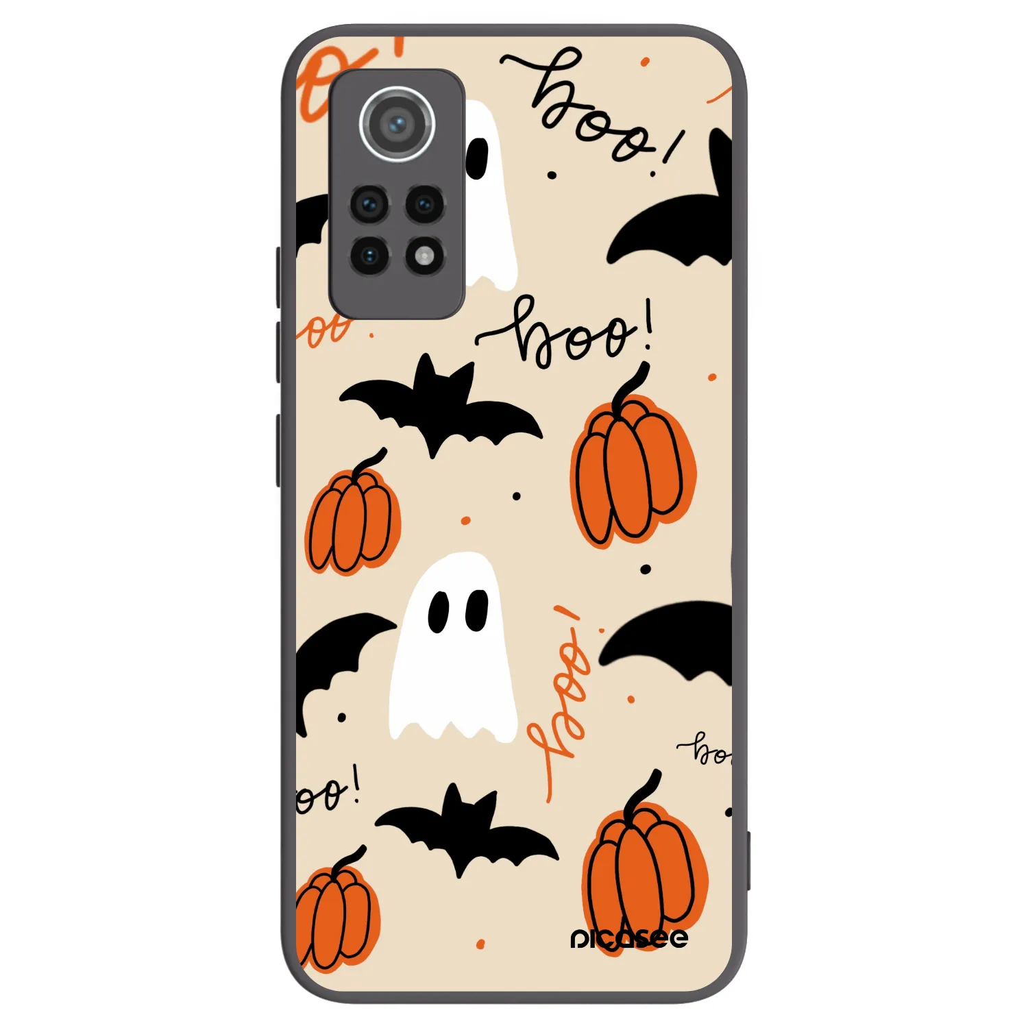 Picasee silikonowe czarne etui na Xiaomi Redmi Note 12 Pro 4G - Halloween 26