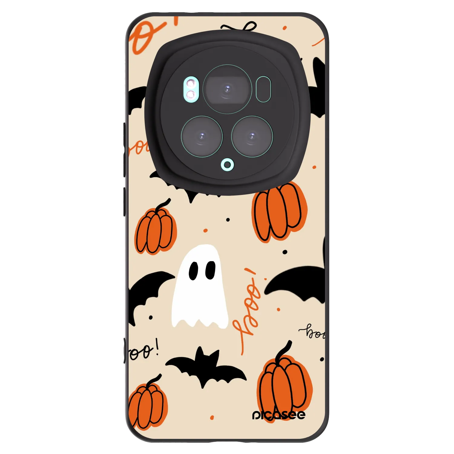 Picasee silikonowe czarne etui na Honor Magic6 Pro - Halloween 26