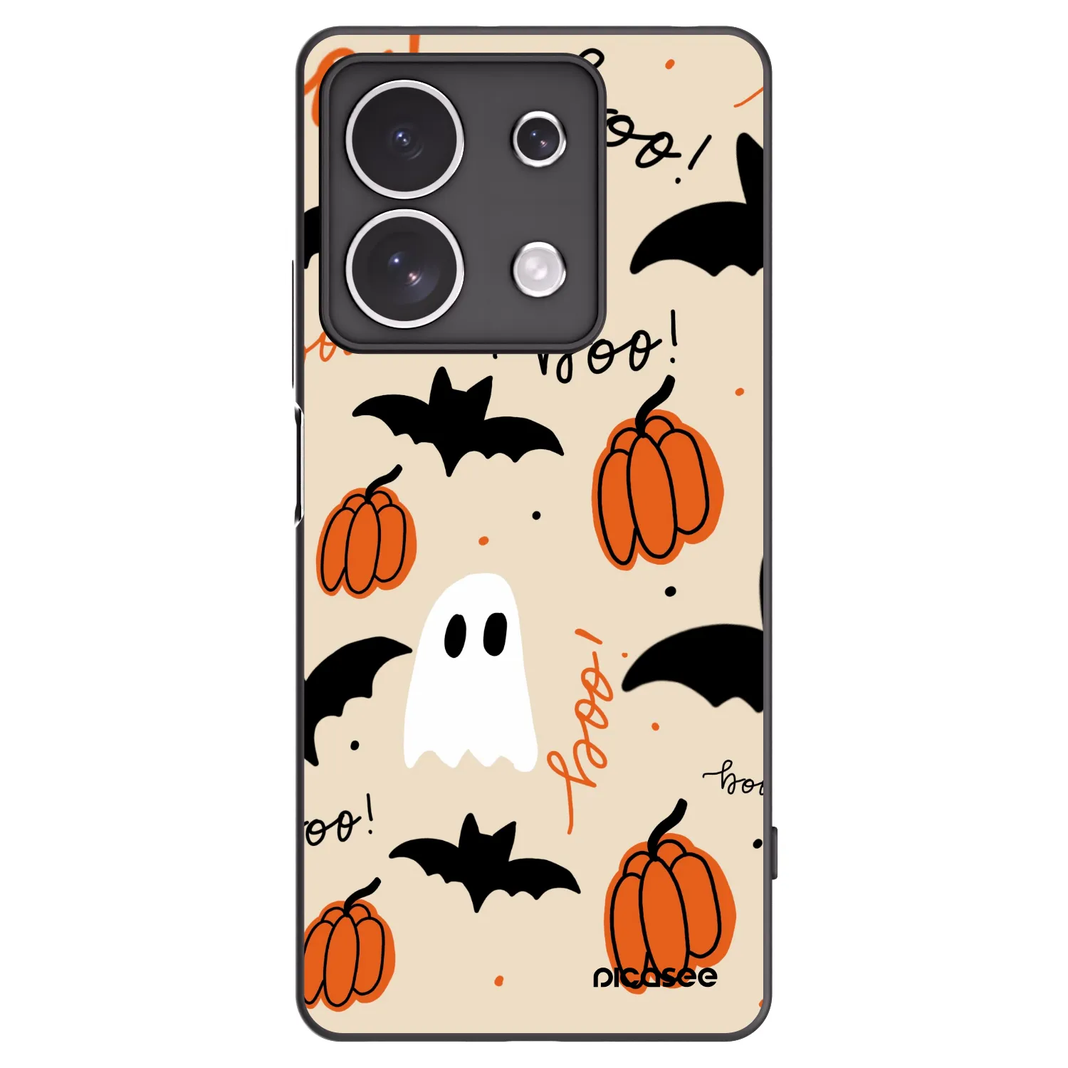 Picasee silikonowe czarne etui na Xiaomi Redmi Note 13 4G - Halloween 26