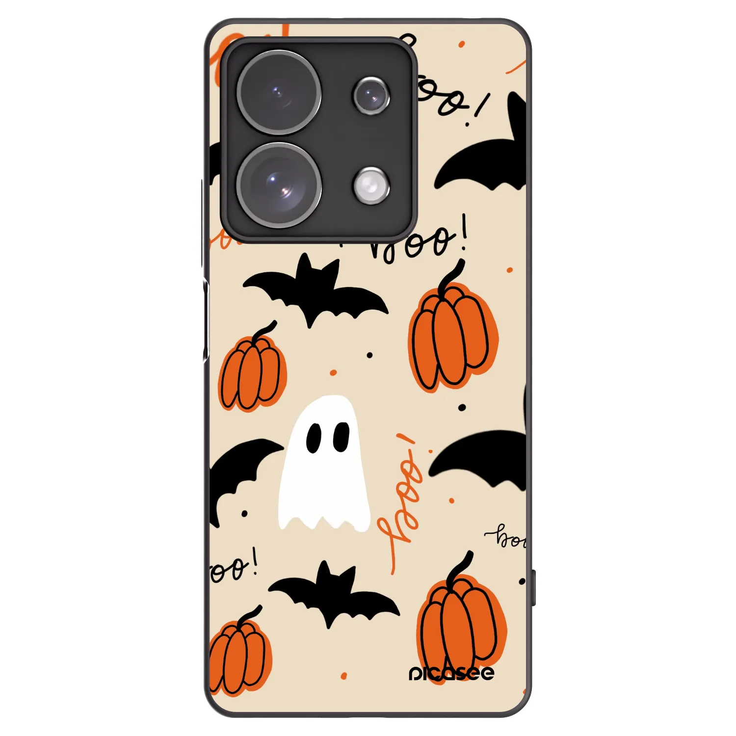 Picasee silikonowe czarne etui na Xiaomi Redmi Note 13 Pro 4G - Halloween 26