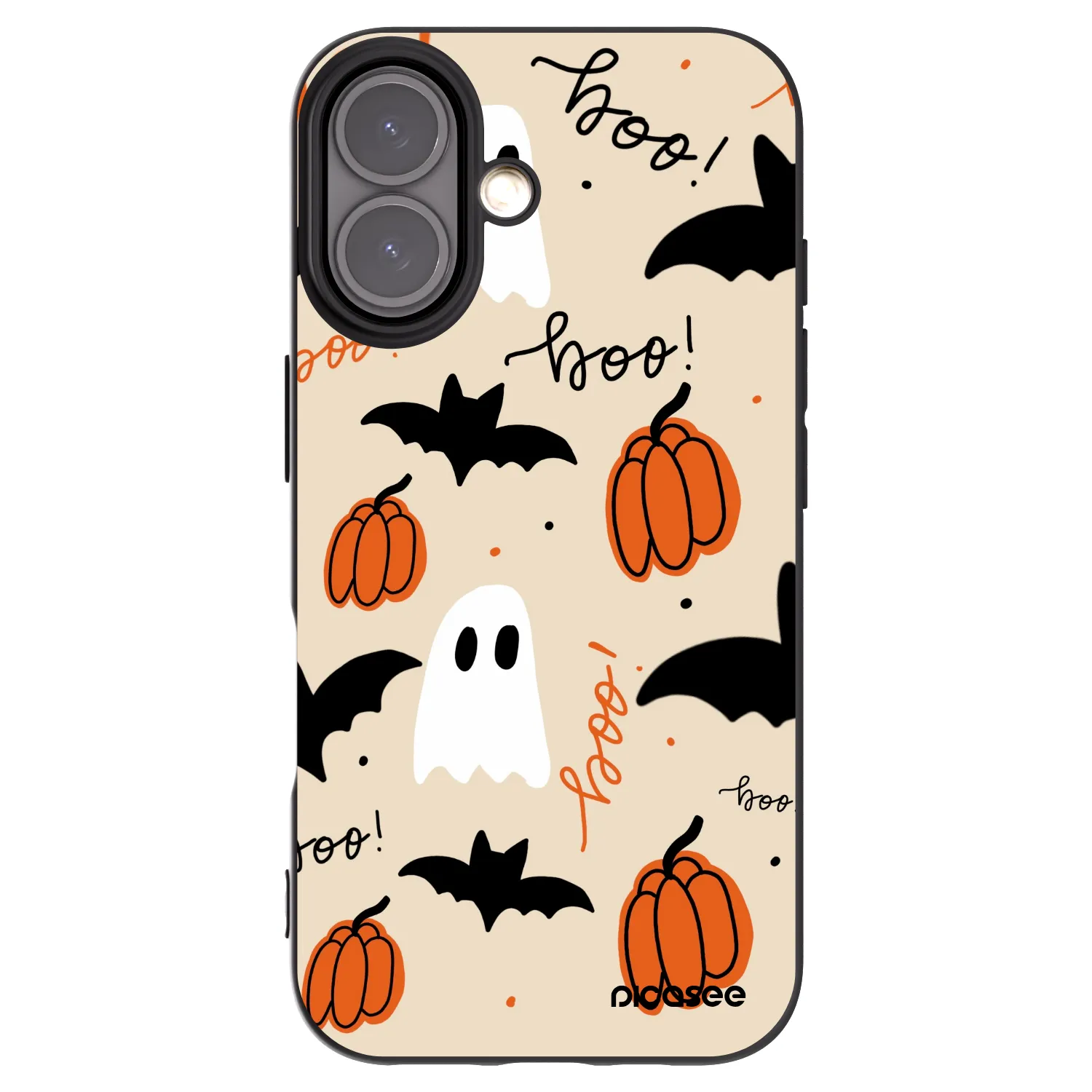 Picasee silikonowe czarne etui na Apple iPhone 16 - Halloween 26