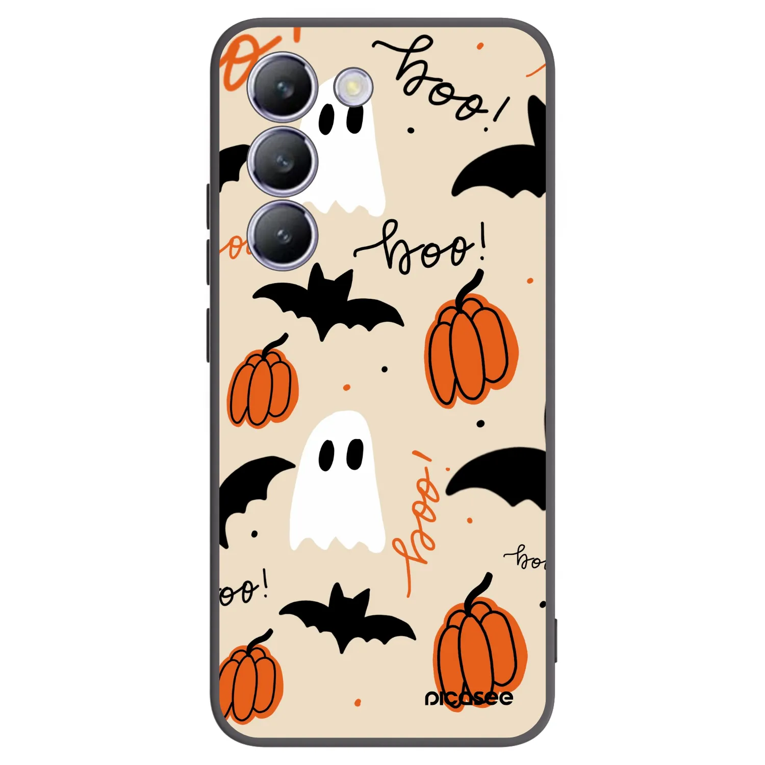 Picasee silikonowe czarne etui na Vivo V40 SE 5G - Halloween 26