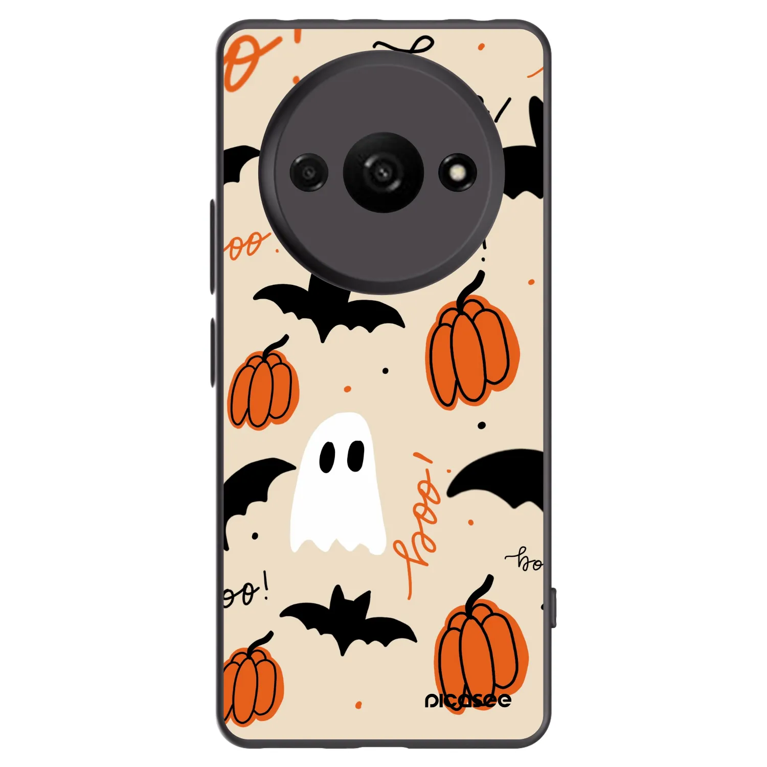 Picasee silikonowe czarne etui na Xiaomi Redmi A3 - Halloween 26