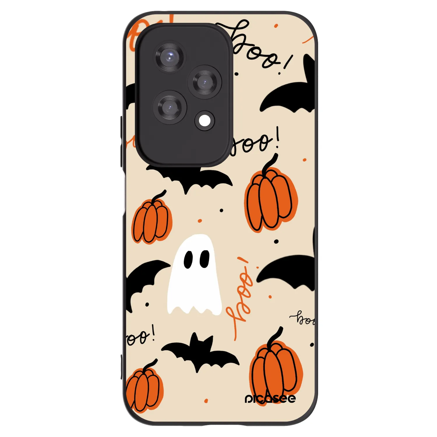 Picasee silikonowe czarne etui na Honor 200 Lite - Halloween 26