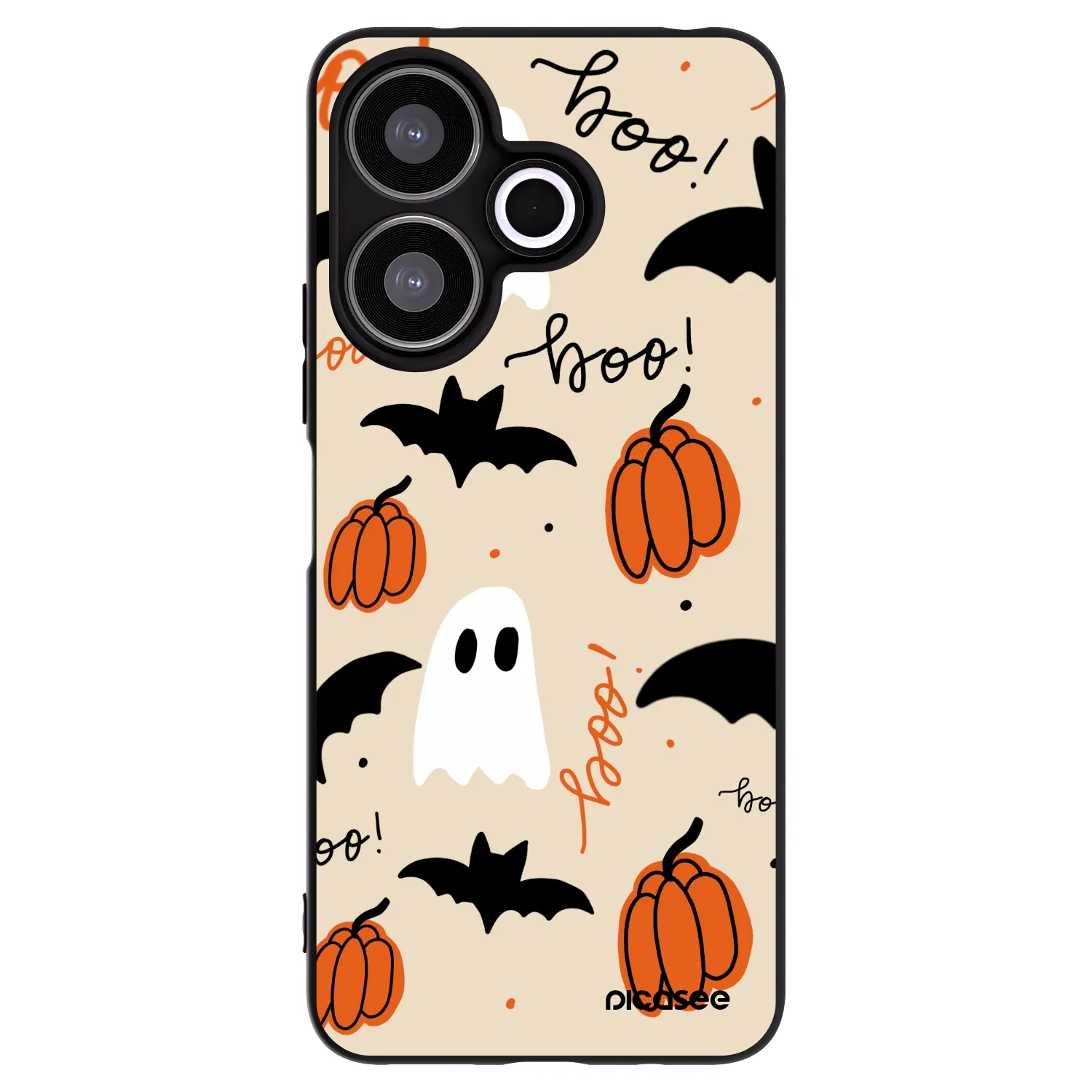 Picasee silikonowe czarne etui na Xiaomi Redmi 13 4G - Halloween 26