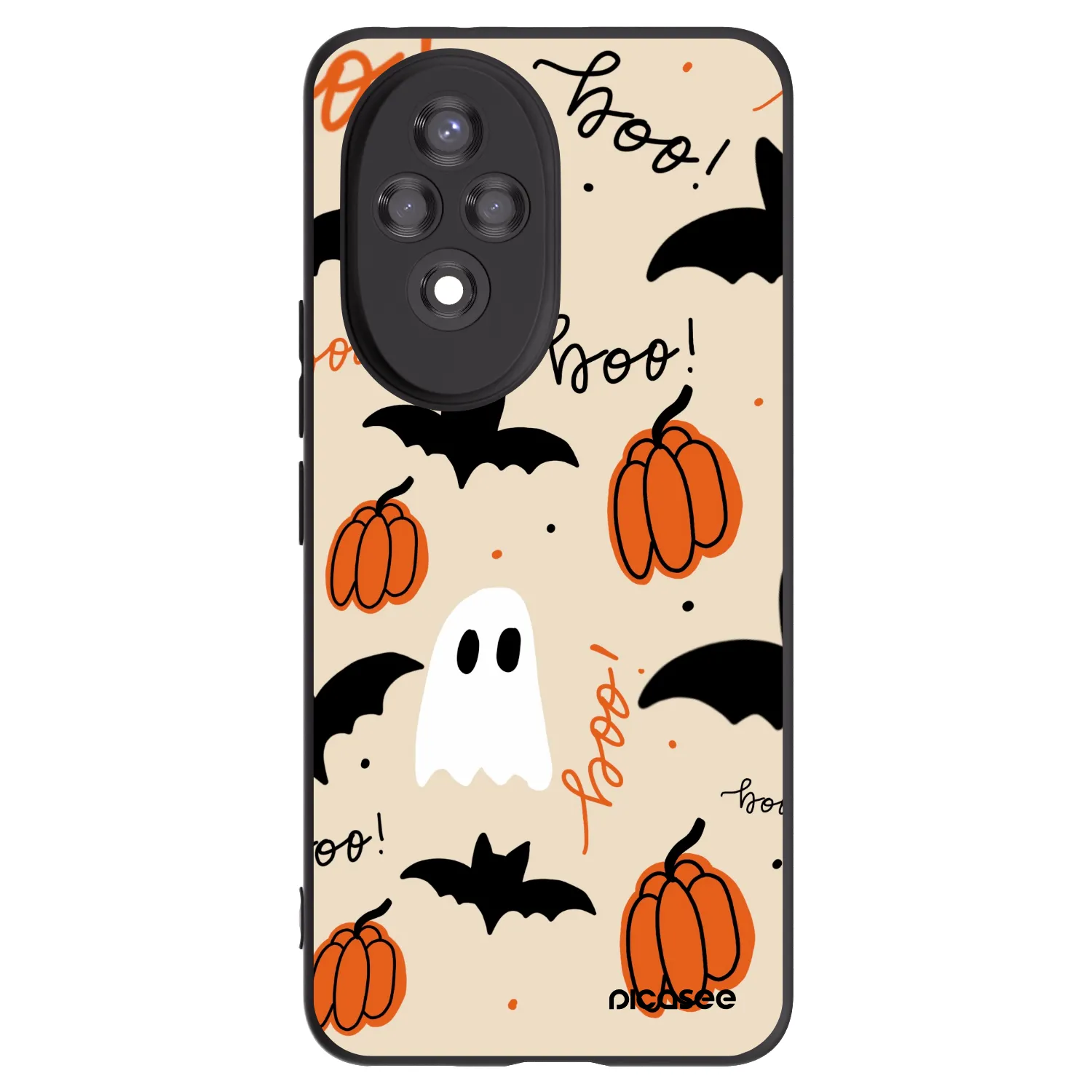 Picasee silikonowe czarne etui na Honor 200 5G - Halloween 26