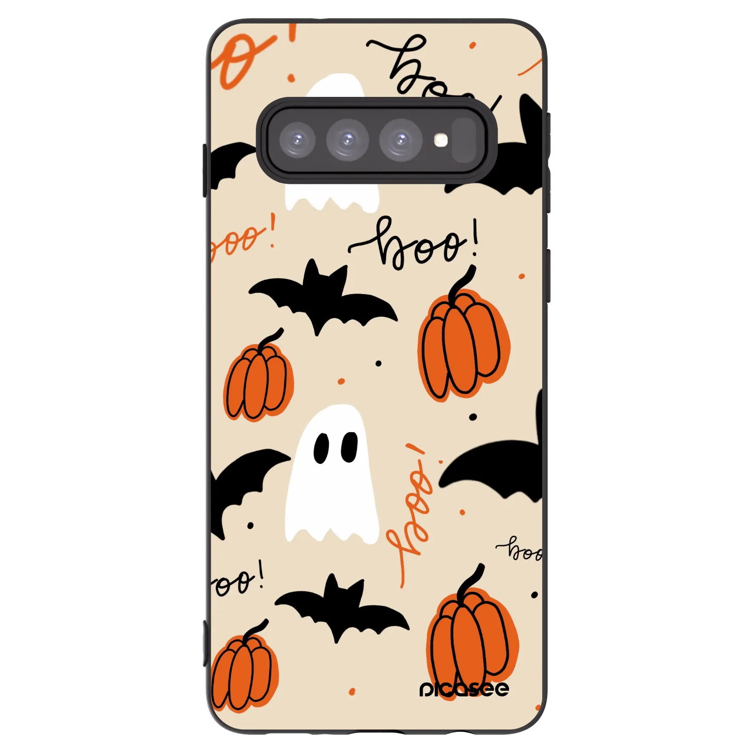 Picasee silikonowe czarne etui na Samsung Galaxy S10 G973 - Halloween 26