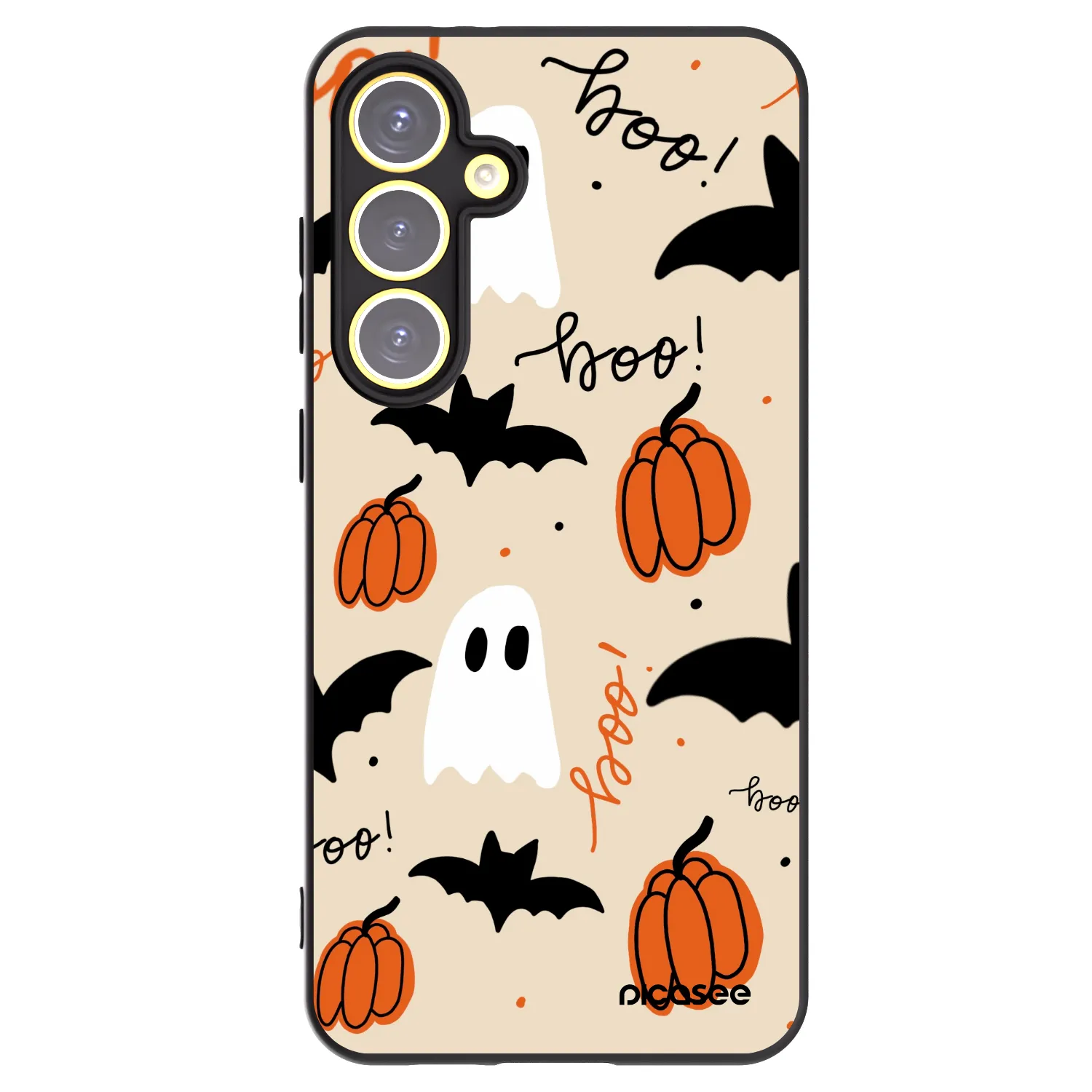 Picasee silikonowe czarne etui na Samsung Galaxy S24 FE S721B - Halloween 26