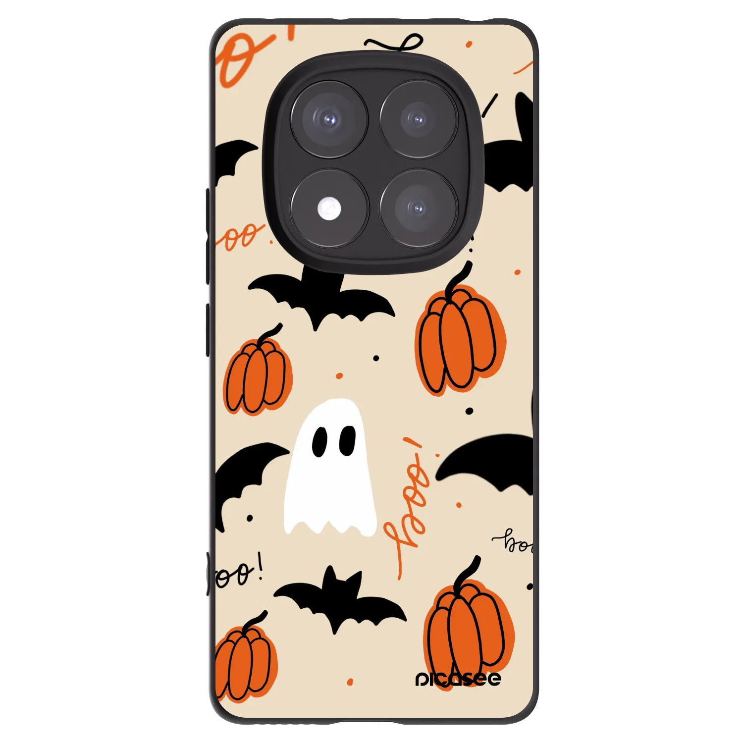 Picasee silikonowe czarne etui na Xiaomi Redmi Note 14 Pro+ 5G - Halloween 26
