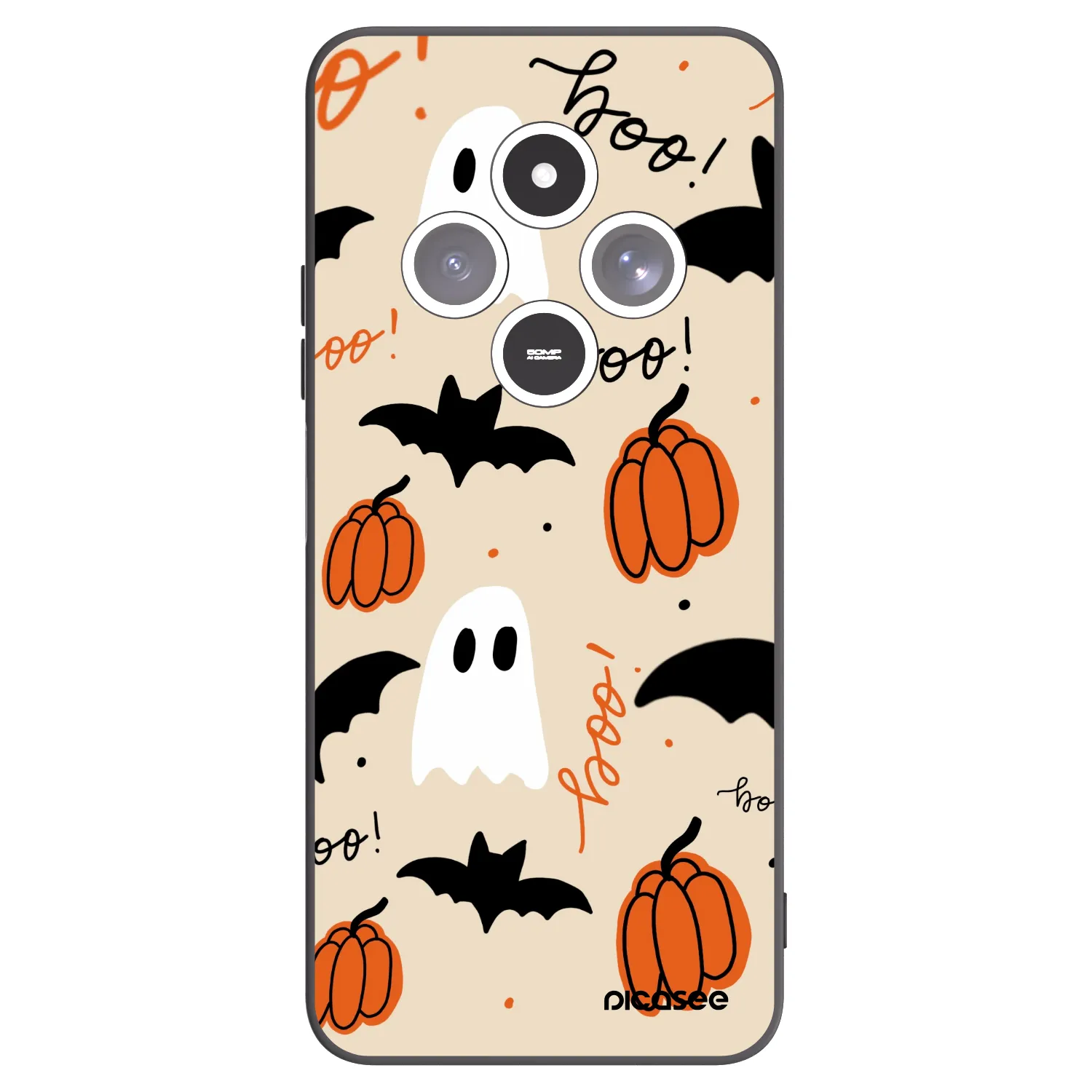 Picasee silikonowe czarne etui na Xiaomi Redmi 14C - Halloween 26