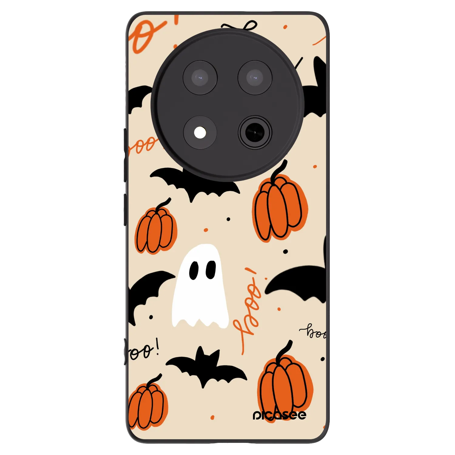 Picasee silikonowe czarne etui na Honor Magic7 Lite 5G - Halloween 26