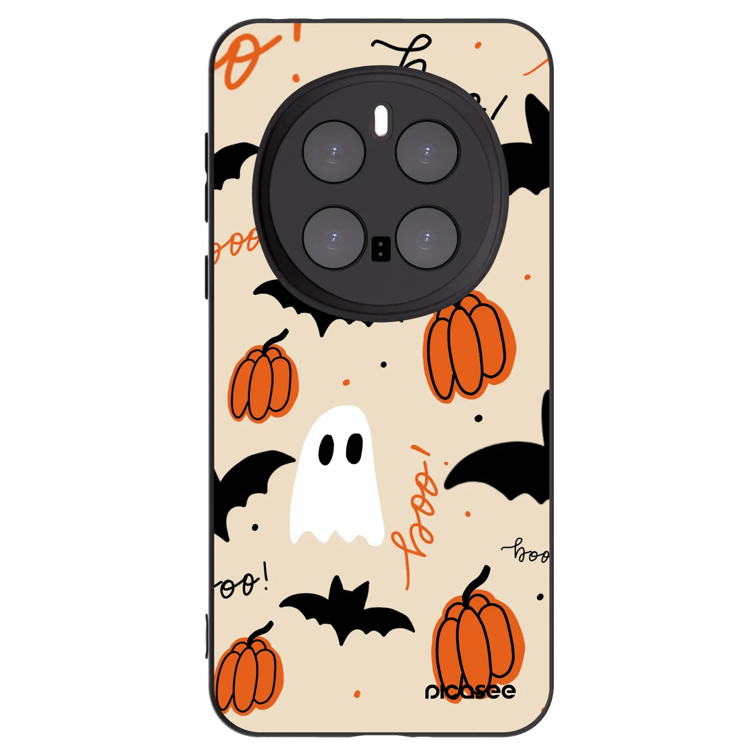 Picasee silikonowe czarne etui na Honor Magic7 Pro 5G - Halloween 26