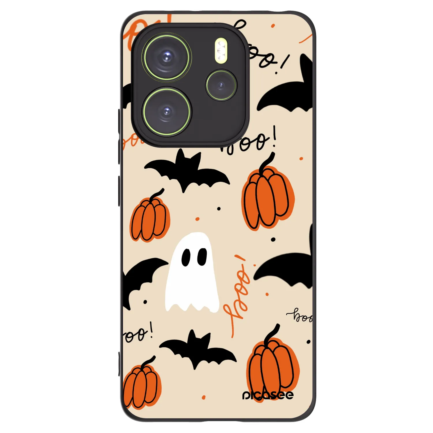 Picasee silikonowe czarne etui na Xiaomi Redmi Note 14 4G - Halloween 26
