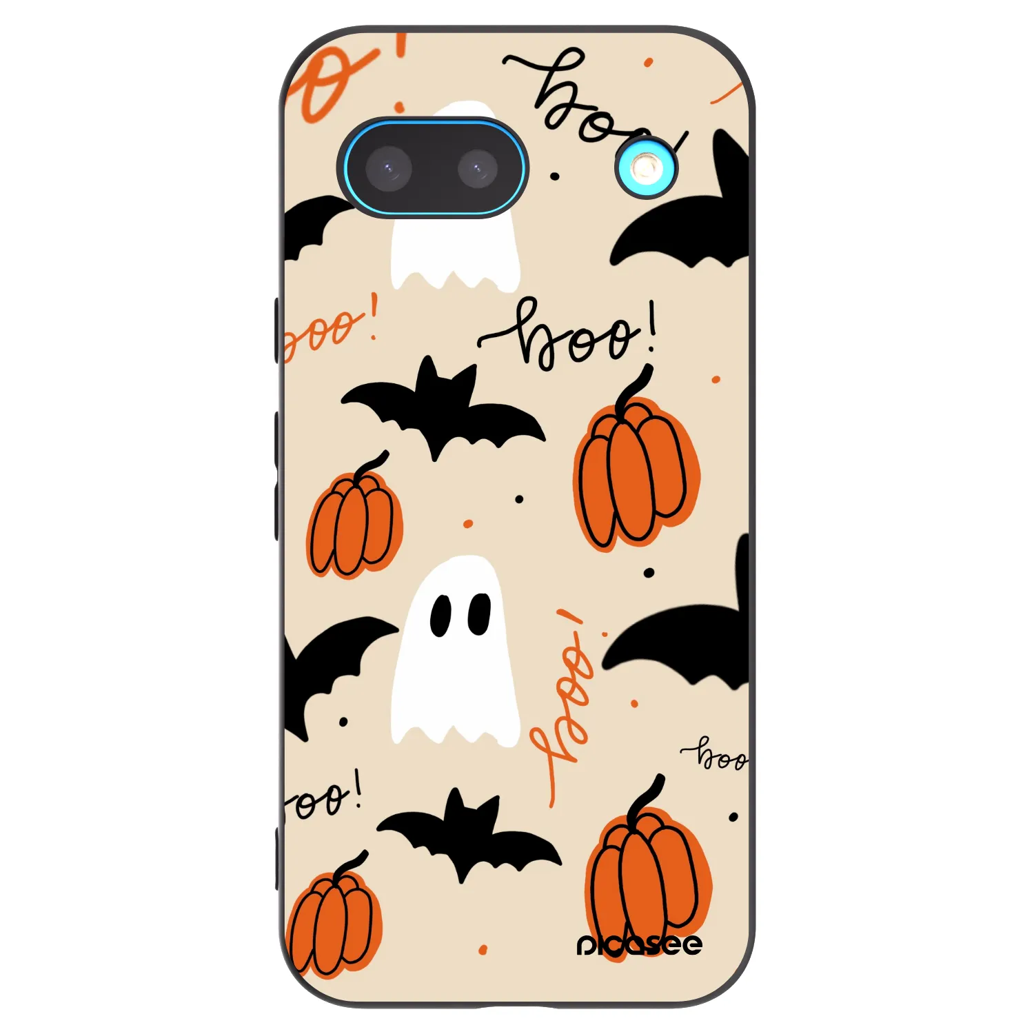 Picasee silikonowe czarne etui na Google Pixel 8a - Halloween 26