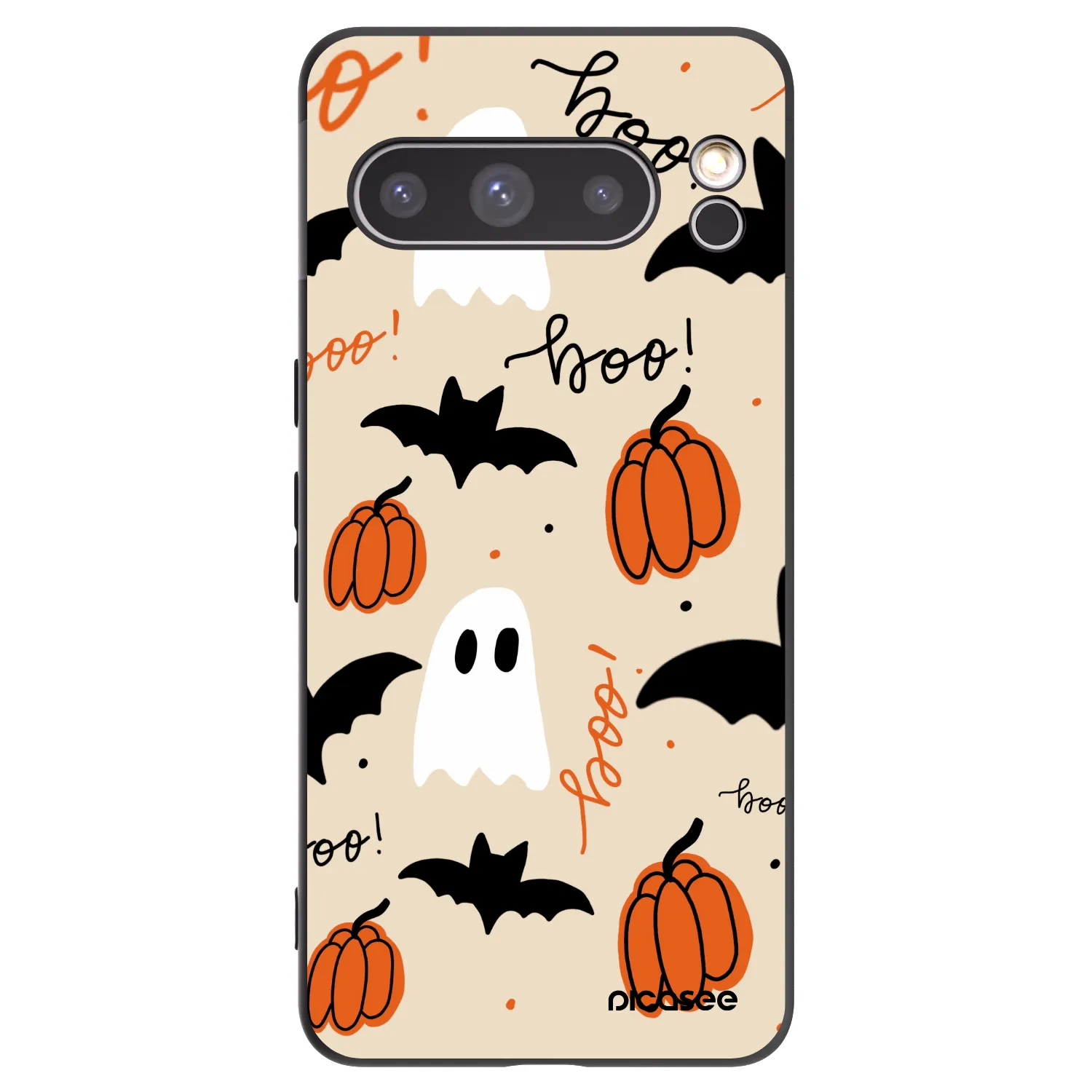 Picasee silikonowe czarne etui na Google Pixel 8 Pro - Halloween 26