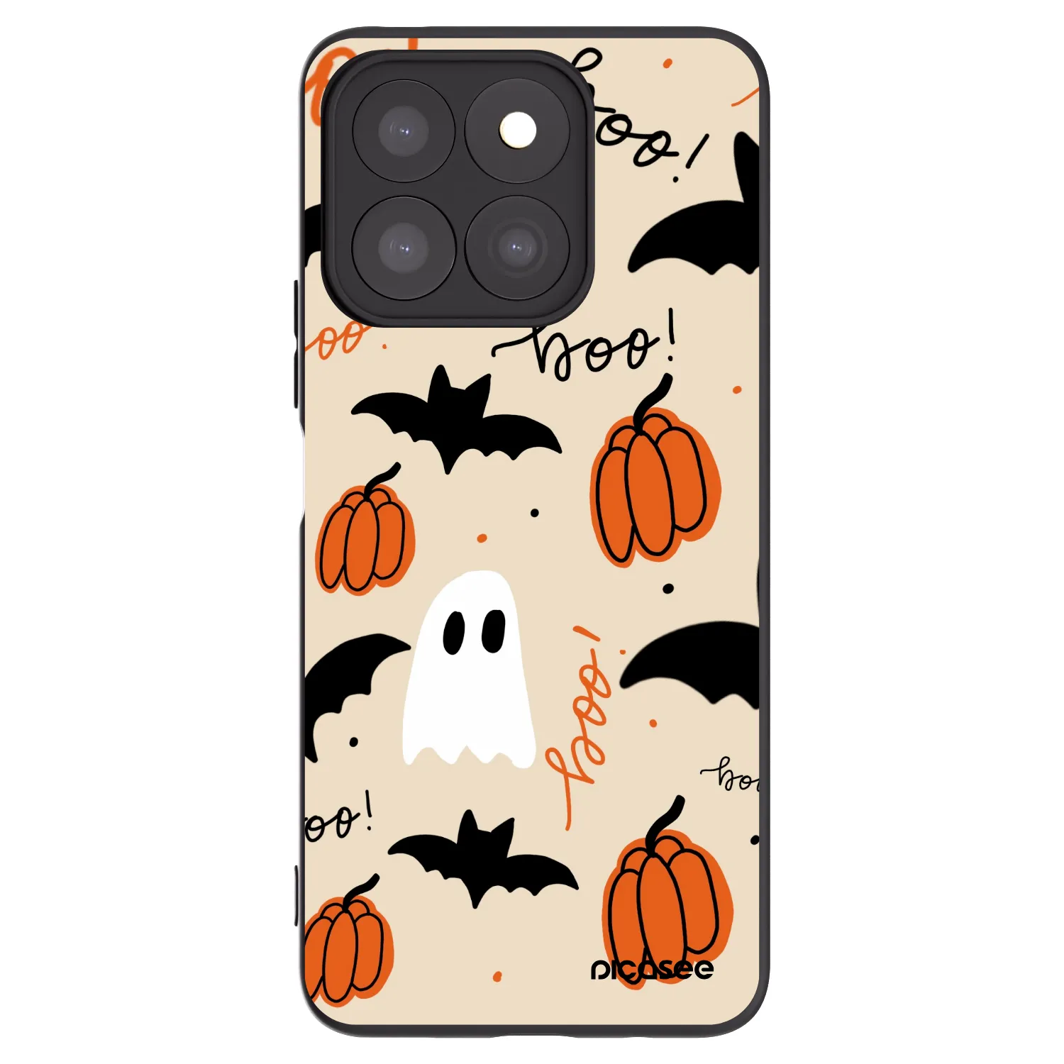 Picasee silikonowe czarne etui na Honor X8c - Halloween 26