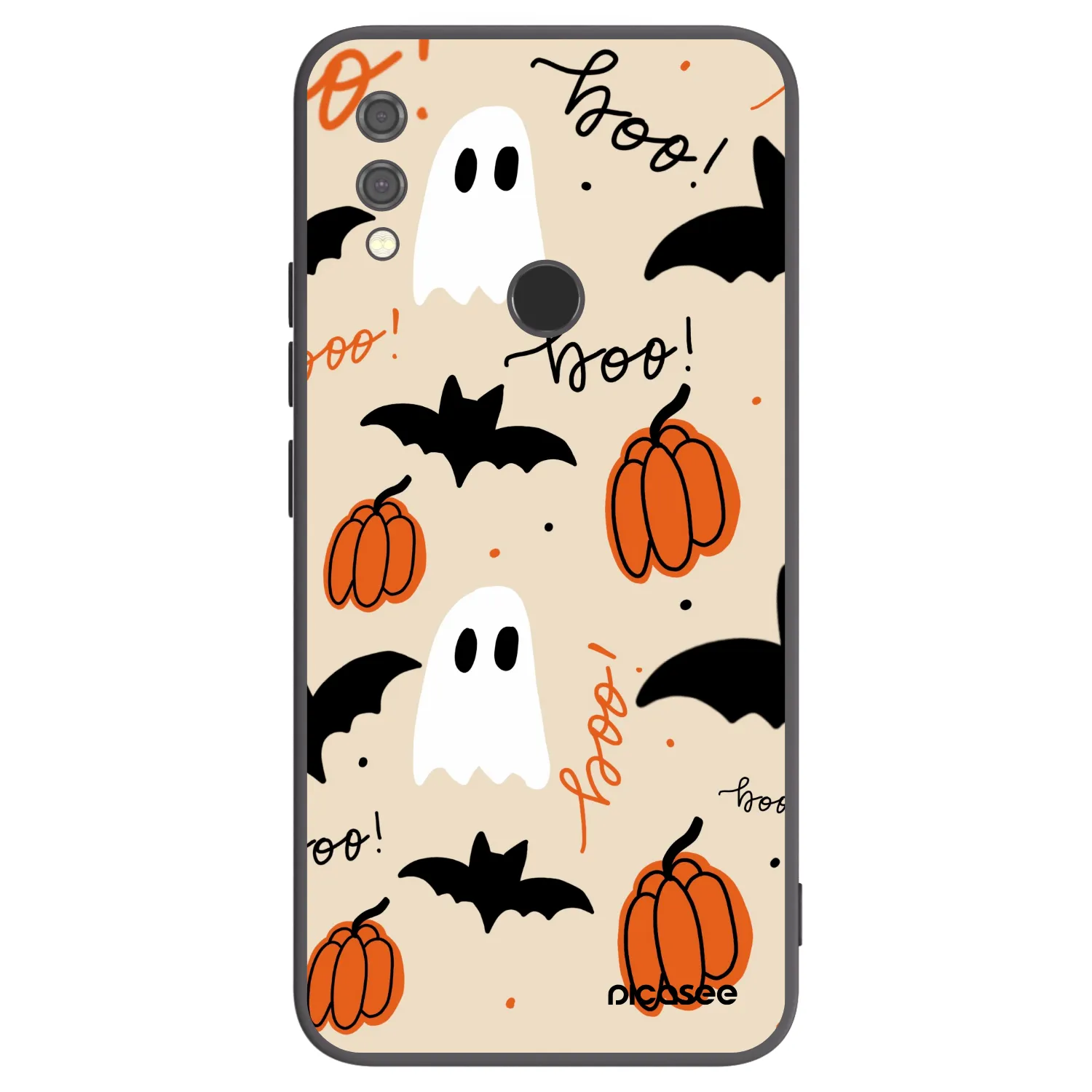 Picasee silikonowe czarne etui na Xiaomi Redmi Note 7 - Halloween 26