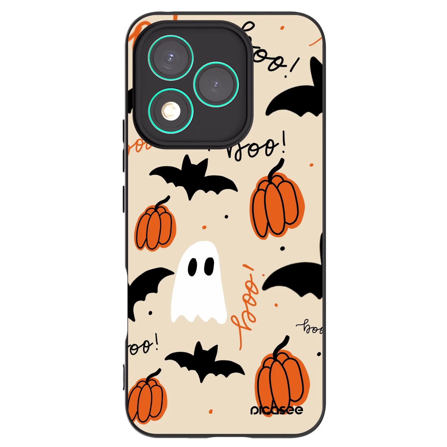 Picasee silikonowe czarne etui na Honor 400 Lite 5G - Halloween 26