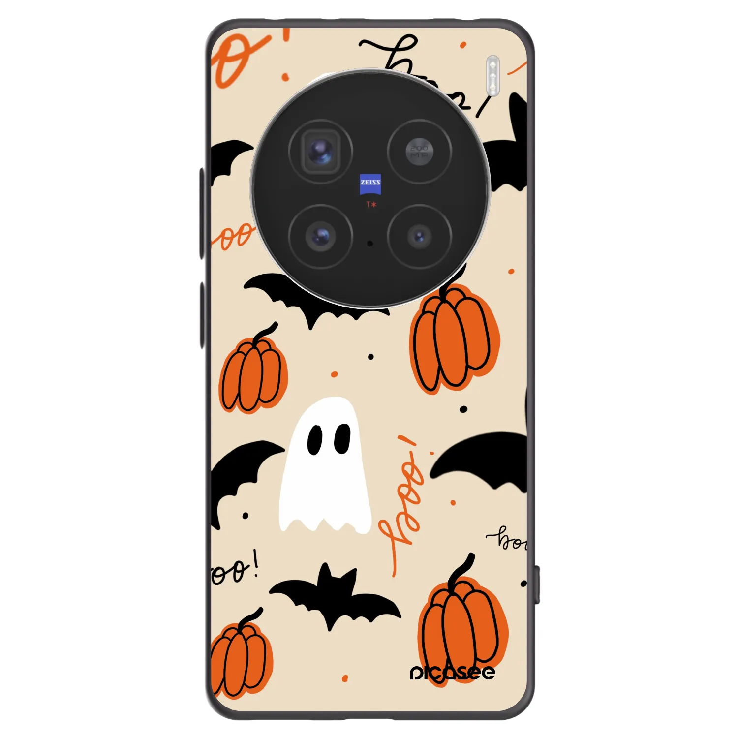 Picasee silikonowe czarne etui na Vivo X200 Pro - Halloween 26
