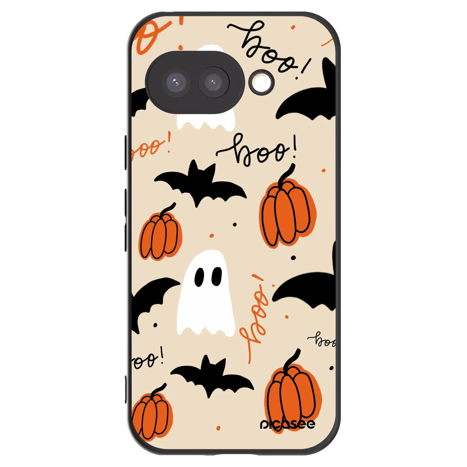 Picasee silikonowe czarne etui na Google Pixel 9a - Halloween 26