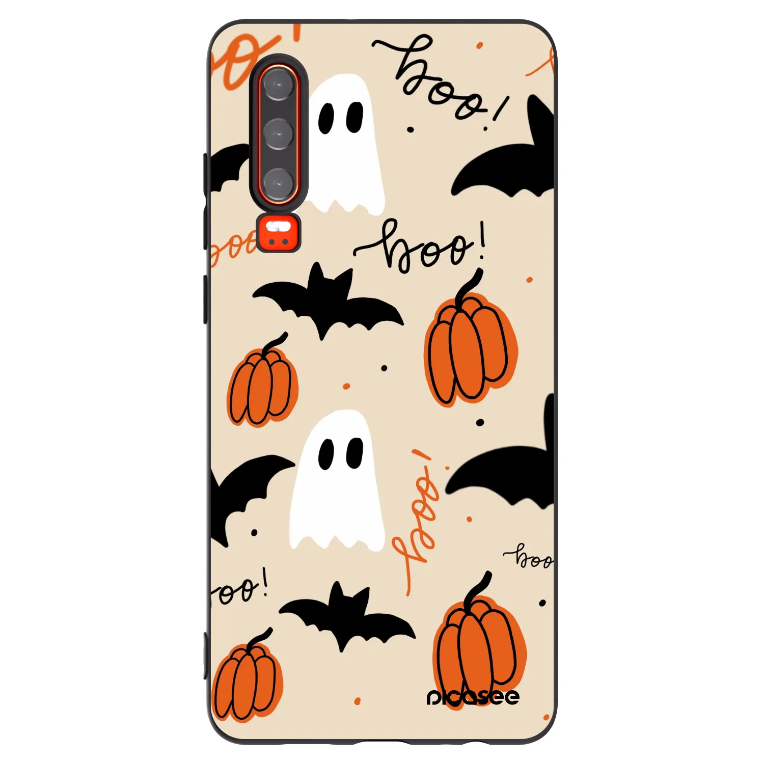 Picasee silikonowe czarne etui na Huawei P30 - Halloween 26