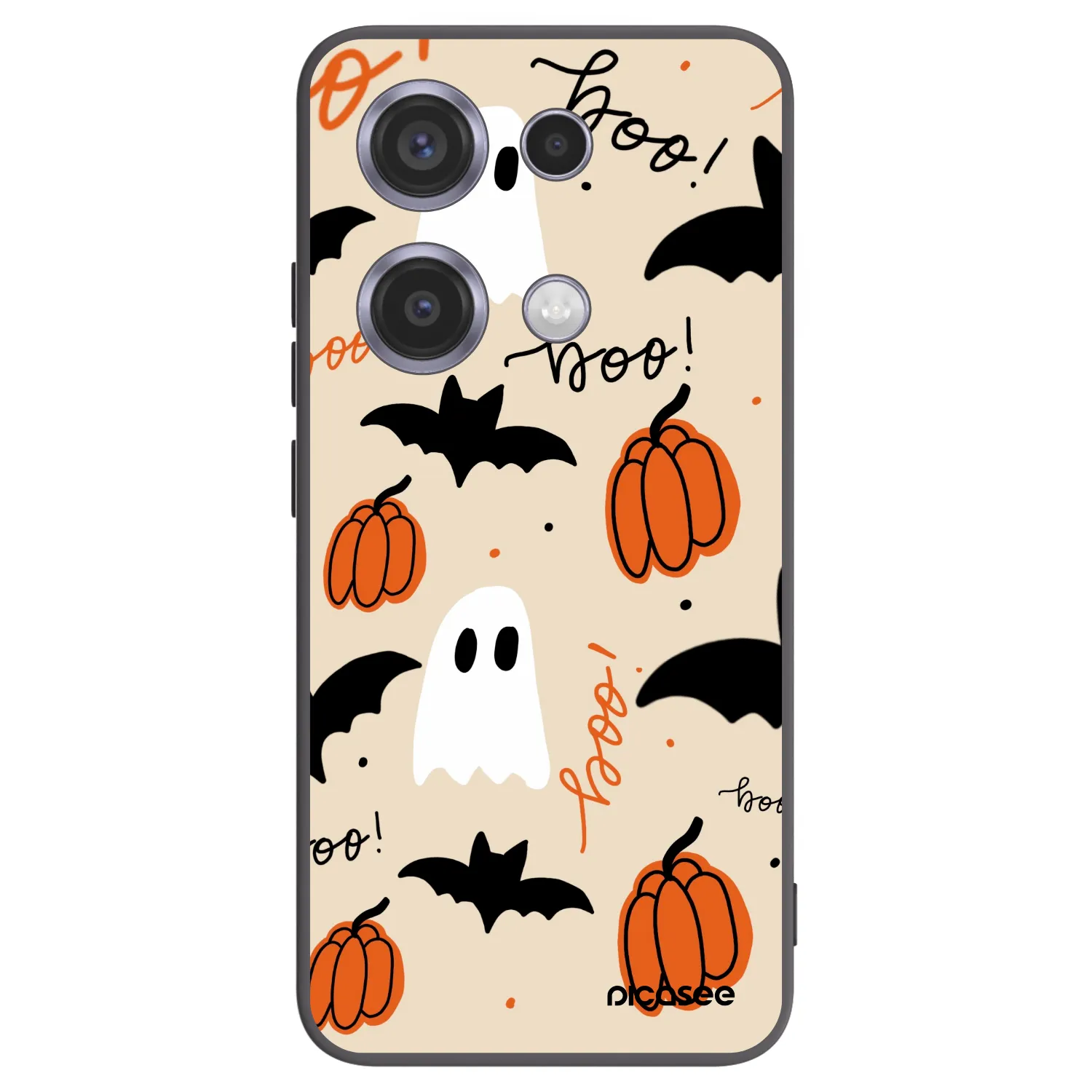 Picasee silikonowe czarne etui na Xiaomi Redmi Note 14S - Halloween 26