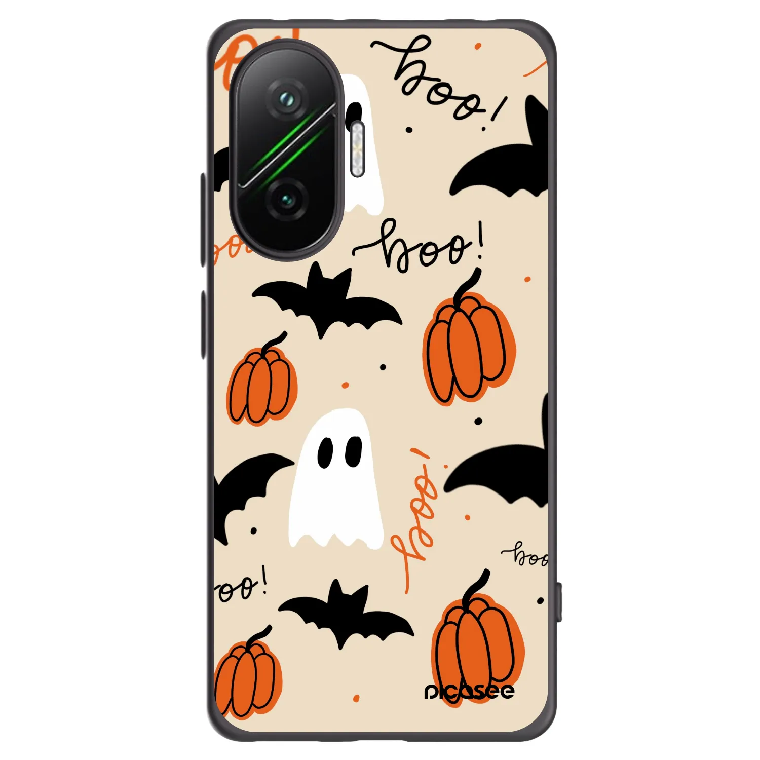Picasee silikonowe czarne etui na Xiaomi Poco F7 5G - Halloween 26